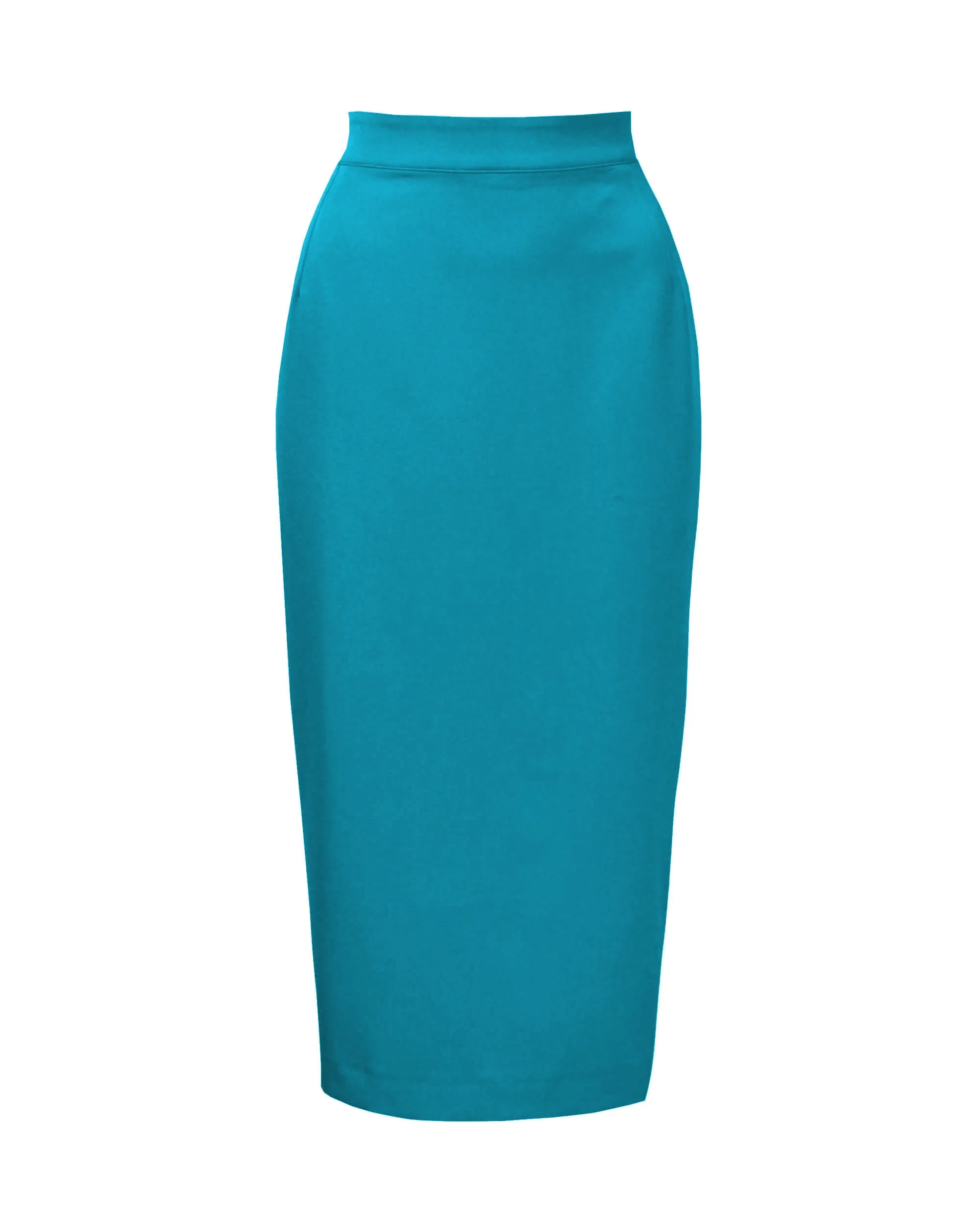 50s Perfect Pencil Skirt - Teal