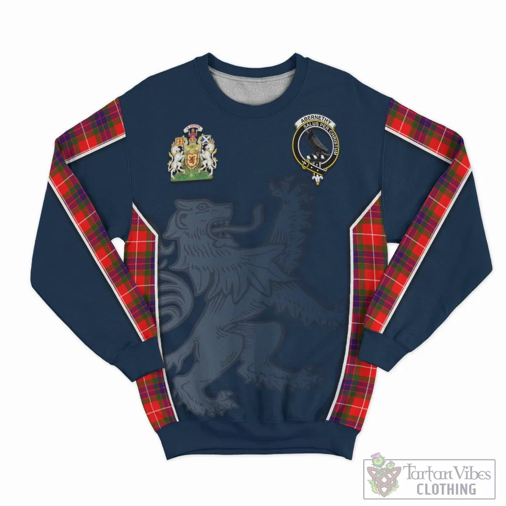 Abernethy Tartan Sweater with Family Crest and Lion Rampant Vibes Sport Style