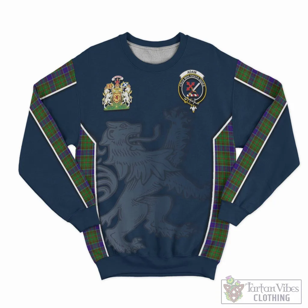 Adam Tartan Sweater with Family Crest and Lion Rampant Vibes Sport Style