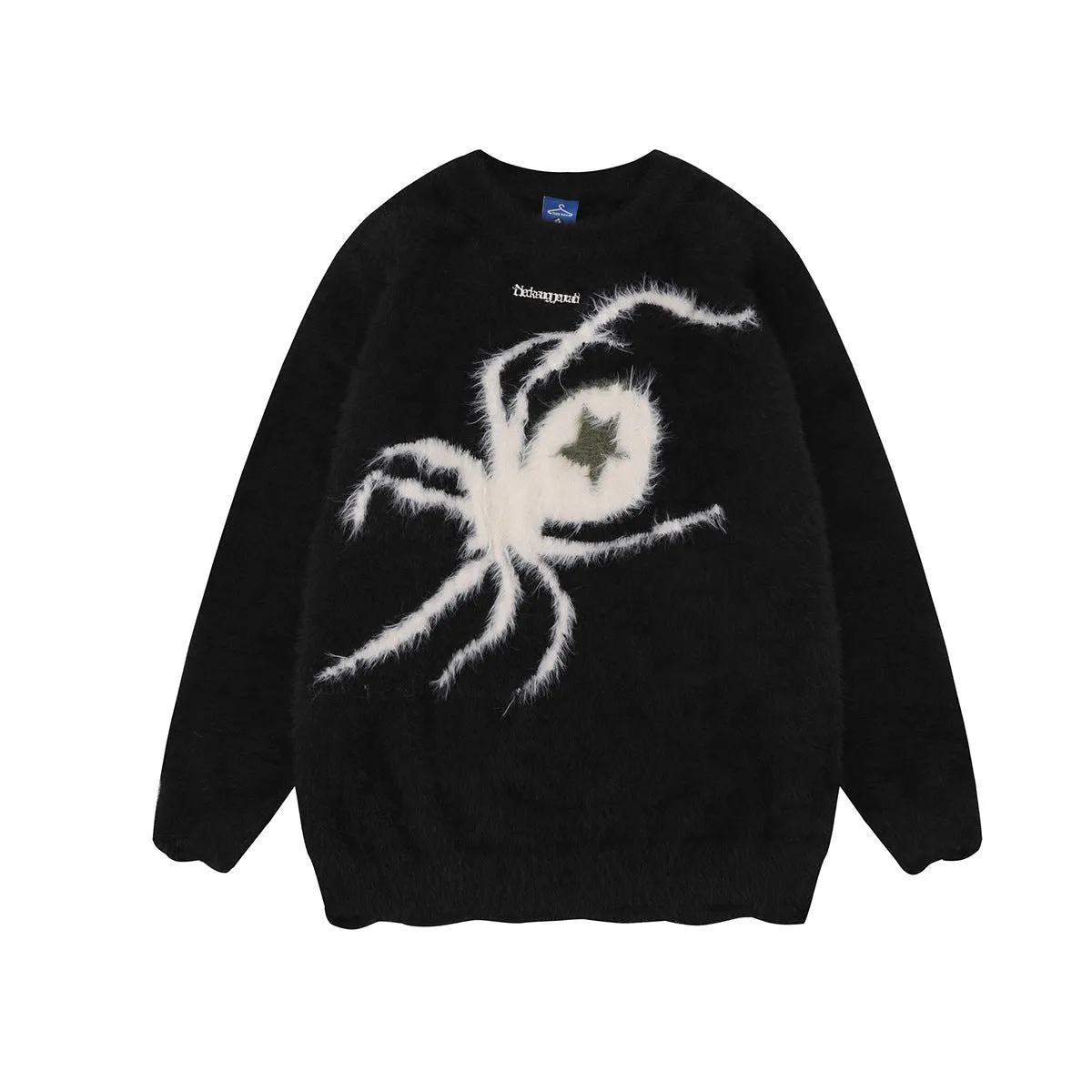 Advbridge harajuku fashion dress to impress Tideeku Original American Autumn and Winter Mink-like Sweater Spider round Neck Pullover Loose Sweater Women's