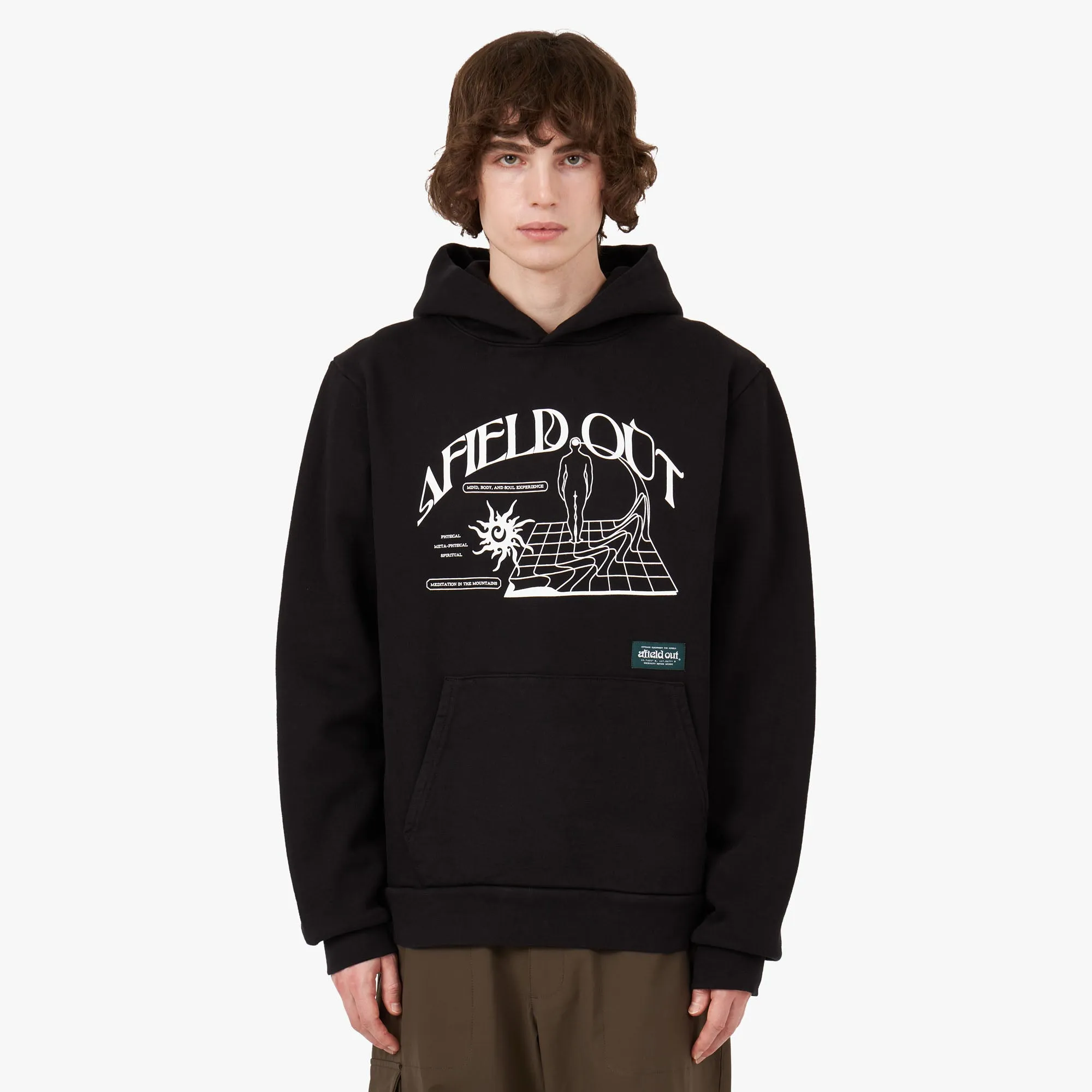 afield out Retreat Pullover Hoodie / Black