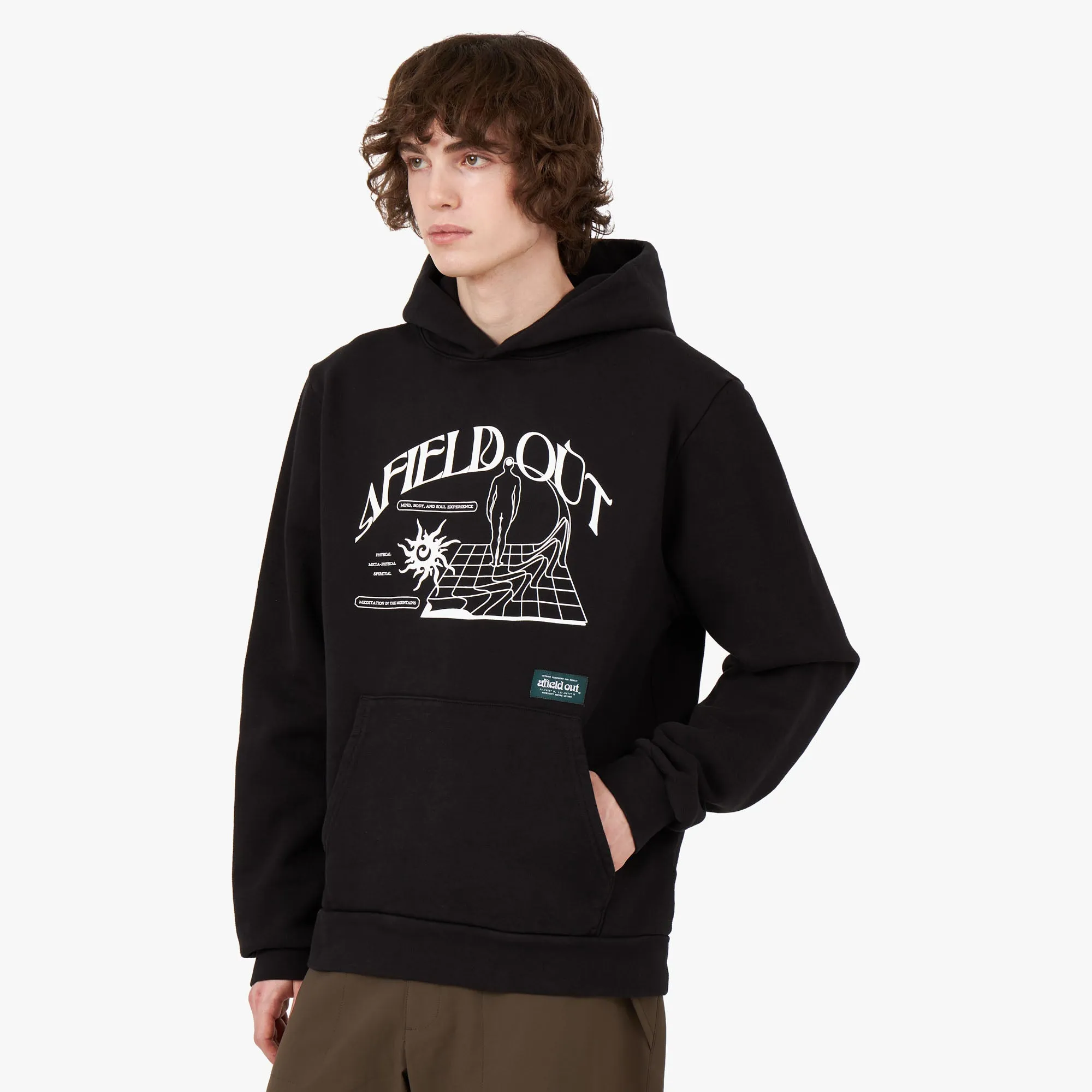 afield out Retreat Pullover Hoodie / Black