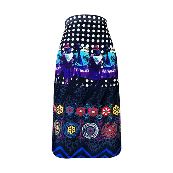 AGUSTINA - PENCIL SKIRT - PRINT & EMBROIDERY