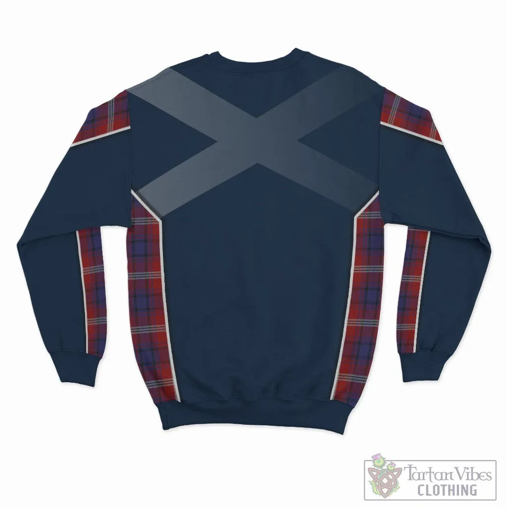 Ainslie Tartan Sweater with Family Crest and Lion Rampant Vibes Sport Style