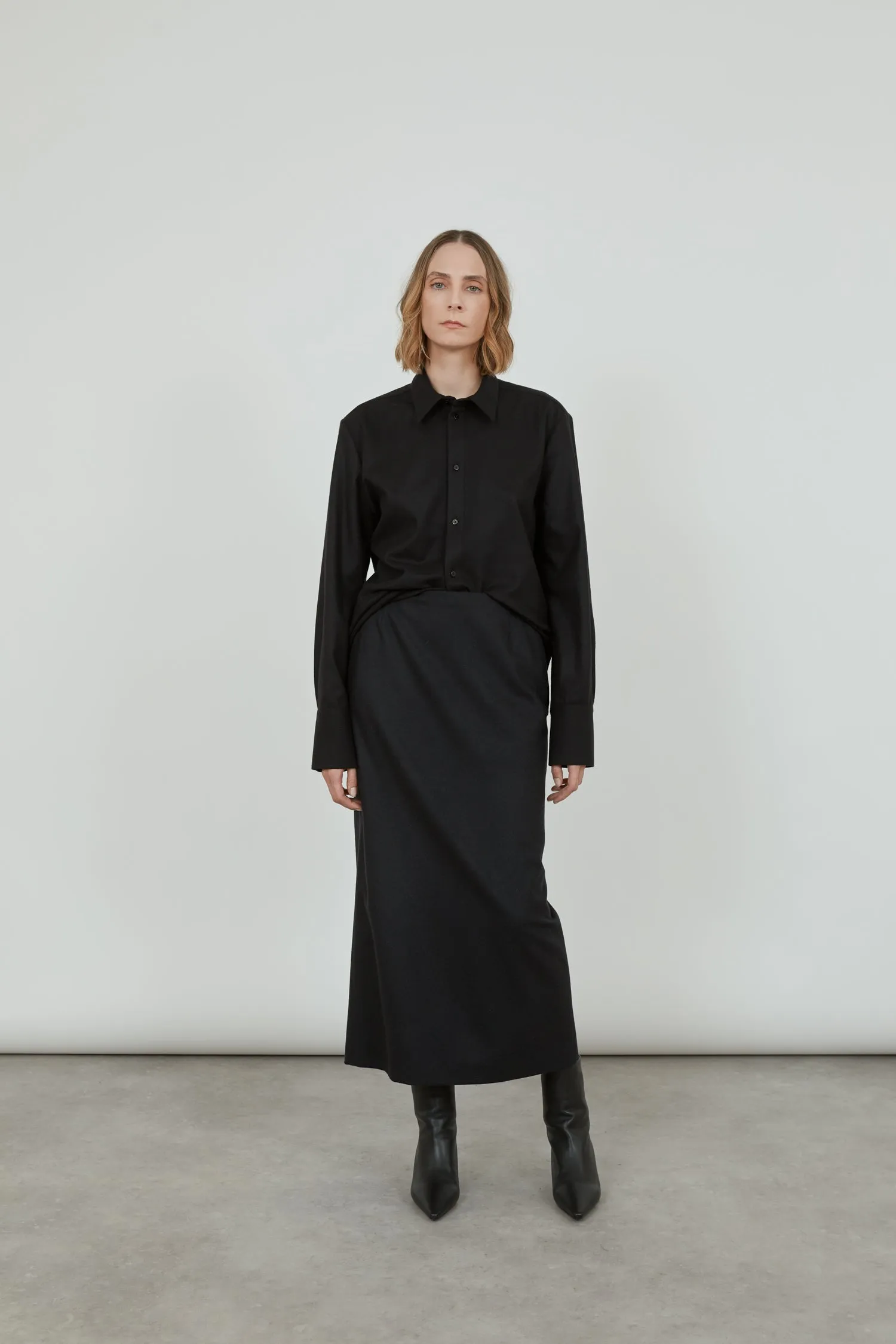 Alvida skirt | Black - Flannel wool