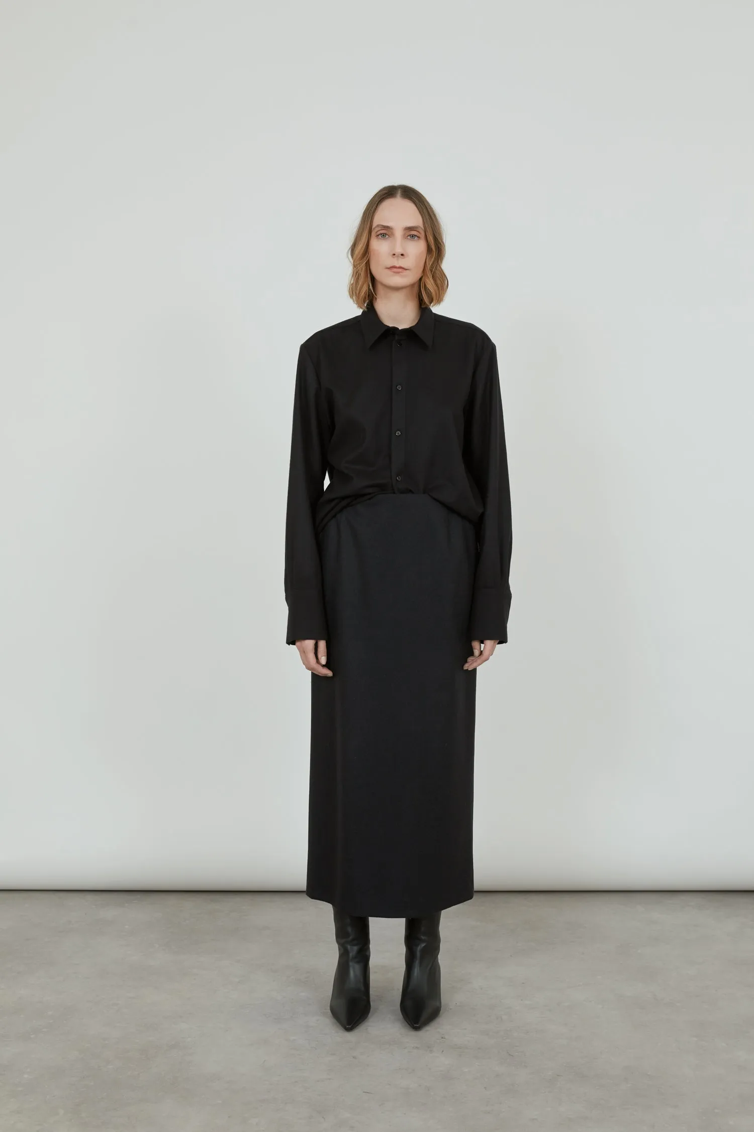 Alvida skirt | Black - Flannel wool