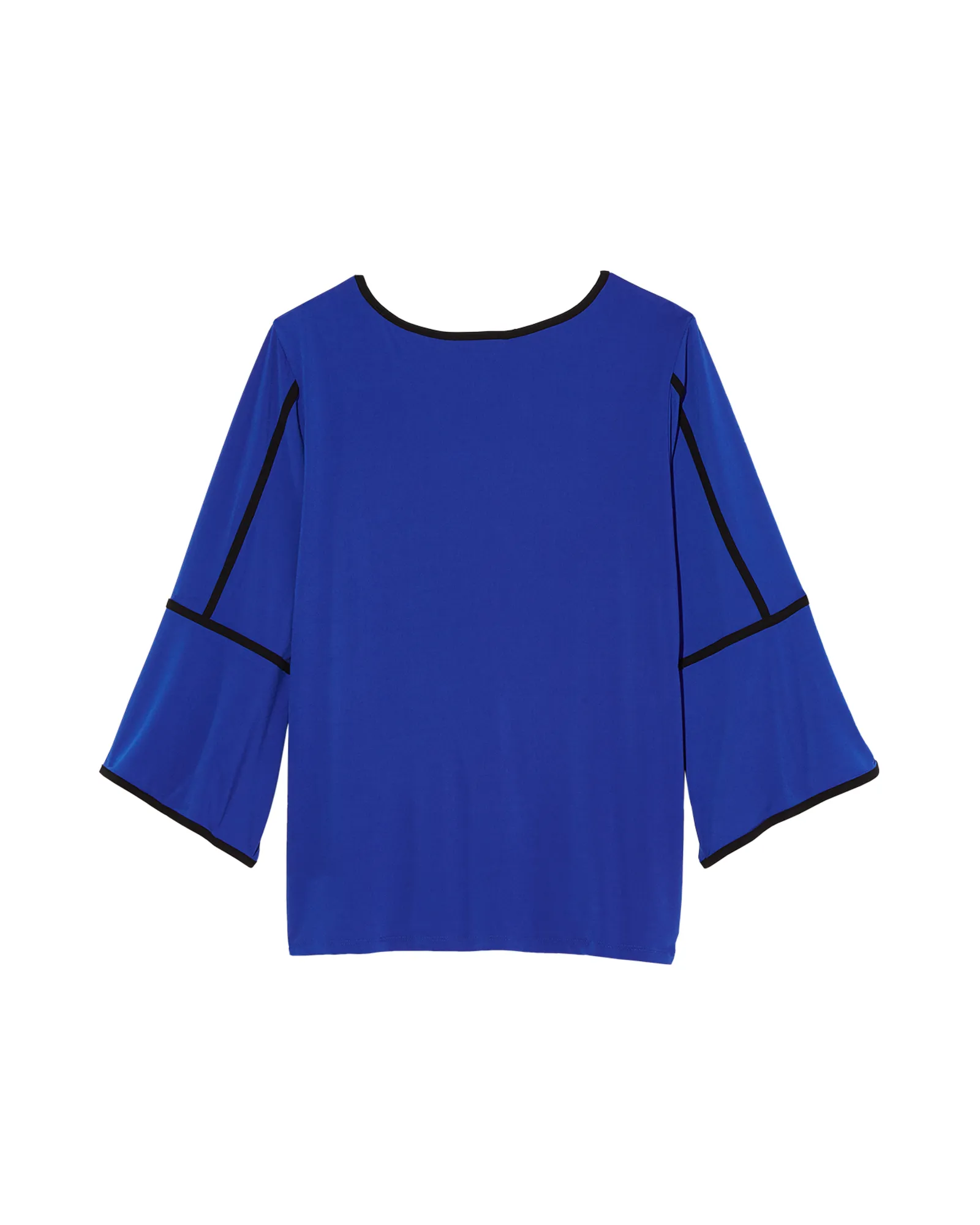 Amanda Bell Sleeve Top | Royal Blue / Black