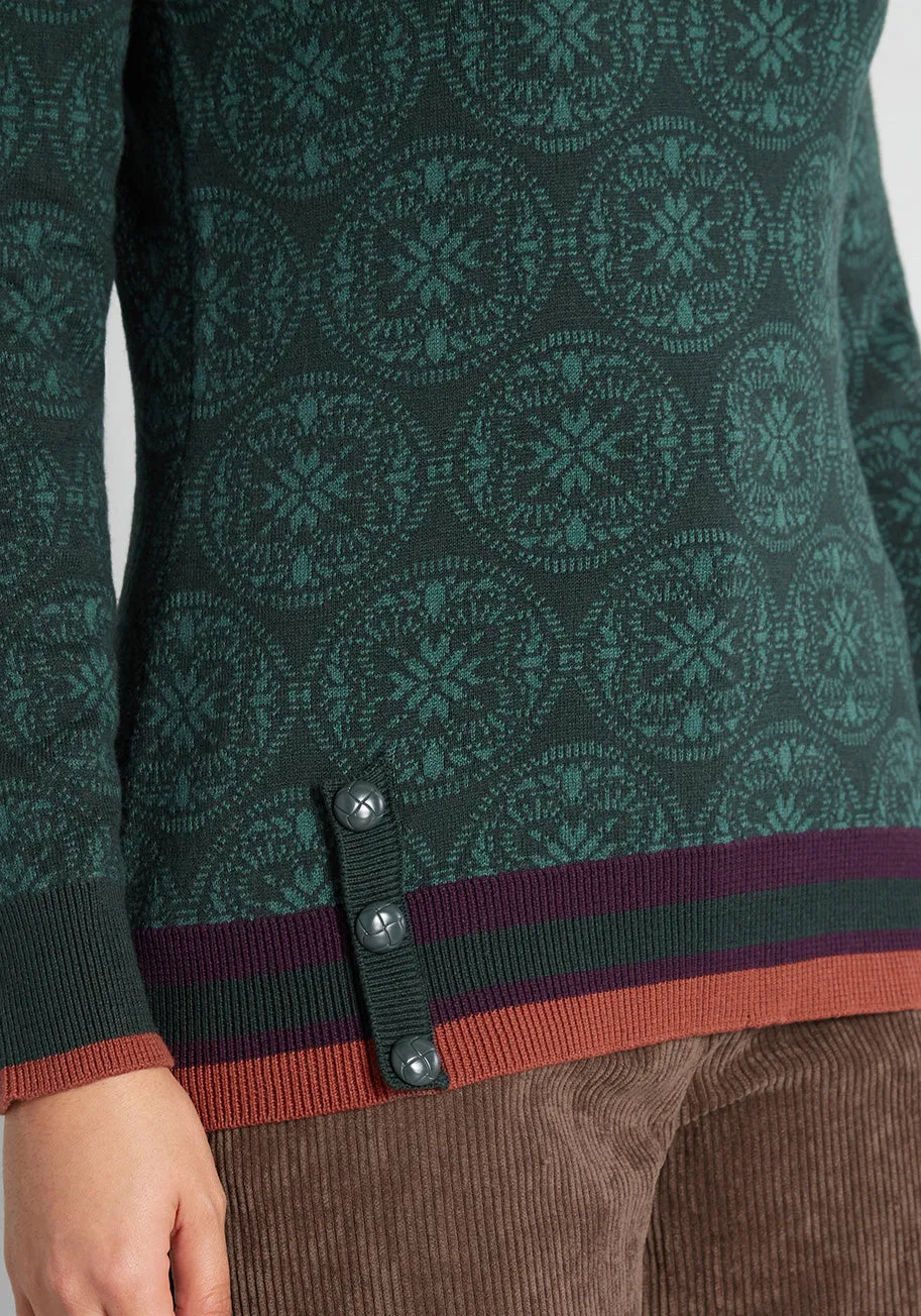 An Evergreen Scene Pullover Sweater