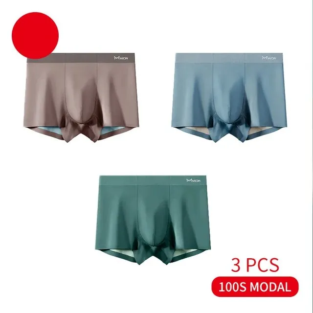 Antibacterial Seamless Modal 3Pcs Boxer Set