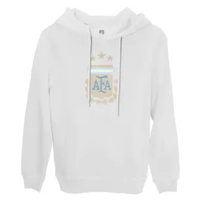 Argentina AFA Color Badge Fleece Pullover Hoodie - White