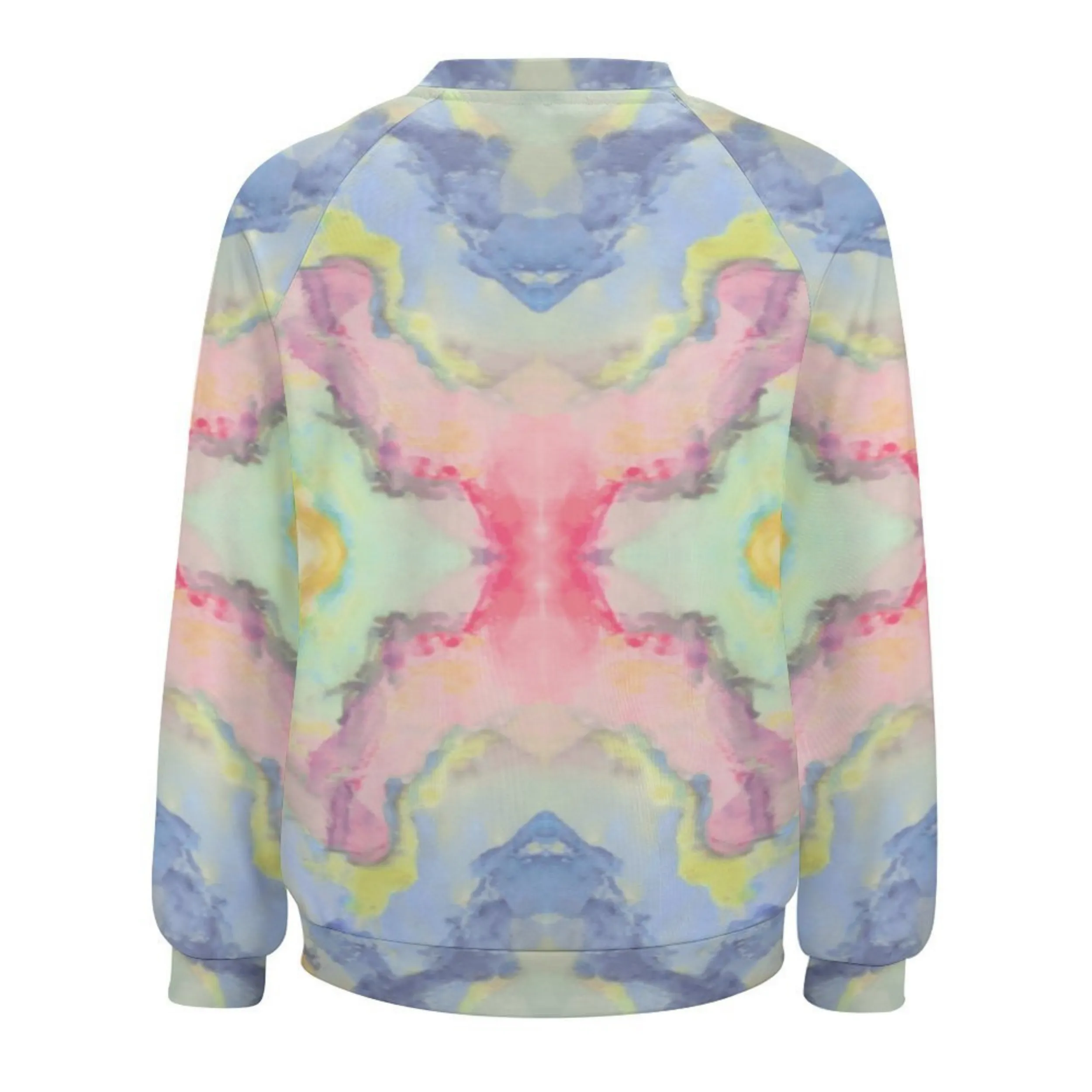 Art Deco Watercolor Ombre | Women’s Raglan Sweatshirt | Cozy Autumn & Winter Crewneck