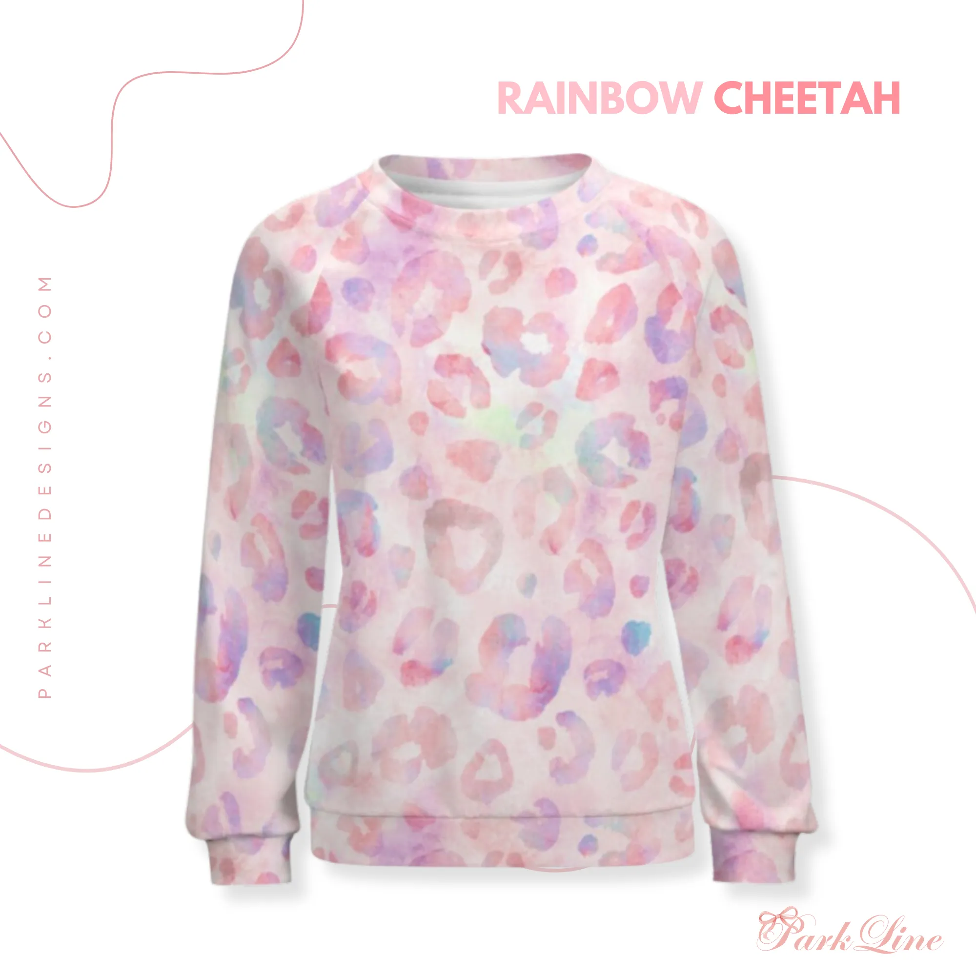 Art Deco Watercolor Ombre | Women’s Raglan Sweatshirt | Cozy Autumn & Winter Crewneck