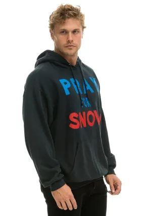 AVIATOR NATION PRAY FOR SNOW RELAXED PULLOVER HOODIE - CHARCOAL