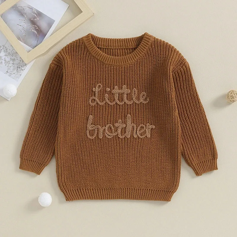 Baby Boys Deluxe Sweater - Brown - LITTLE BROTHER - Autumn