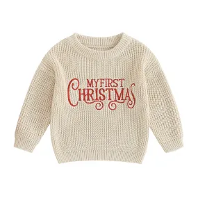 Baby Deluxe Sweater - MY FIRST CHRISTMAS - to 24M