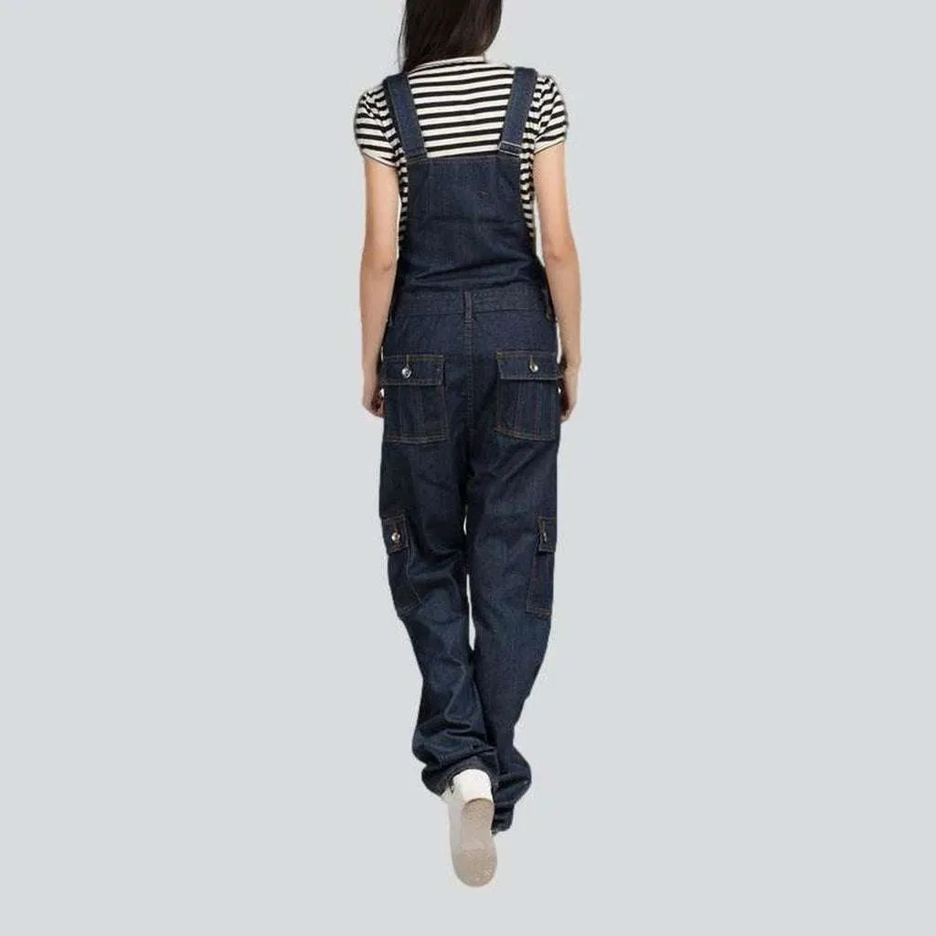 Baggy denim dungaree for women