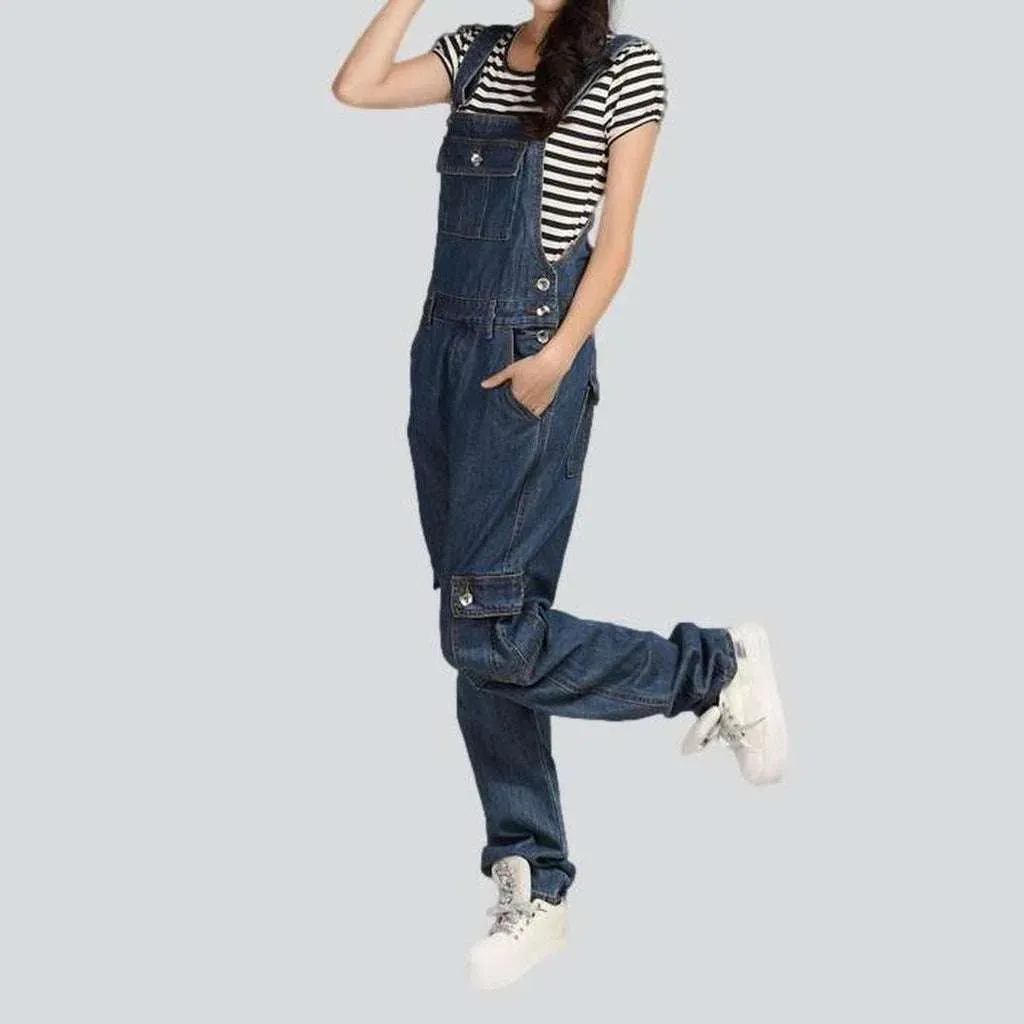 Baggy denim dungaree for women