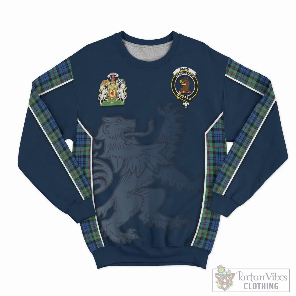 Baird Ancient Tartan Sweater with Family Crest and Lion Rampant Vibes Sport Style