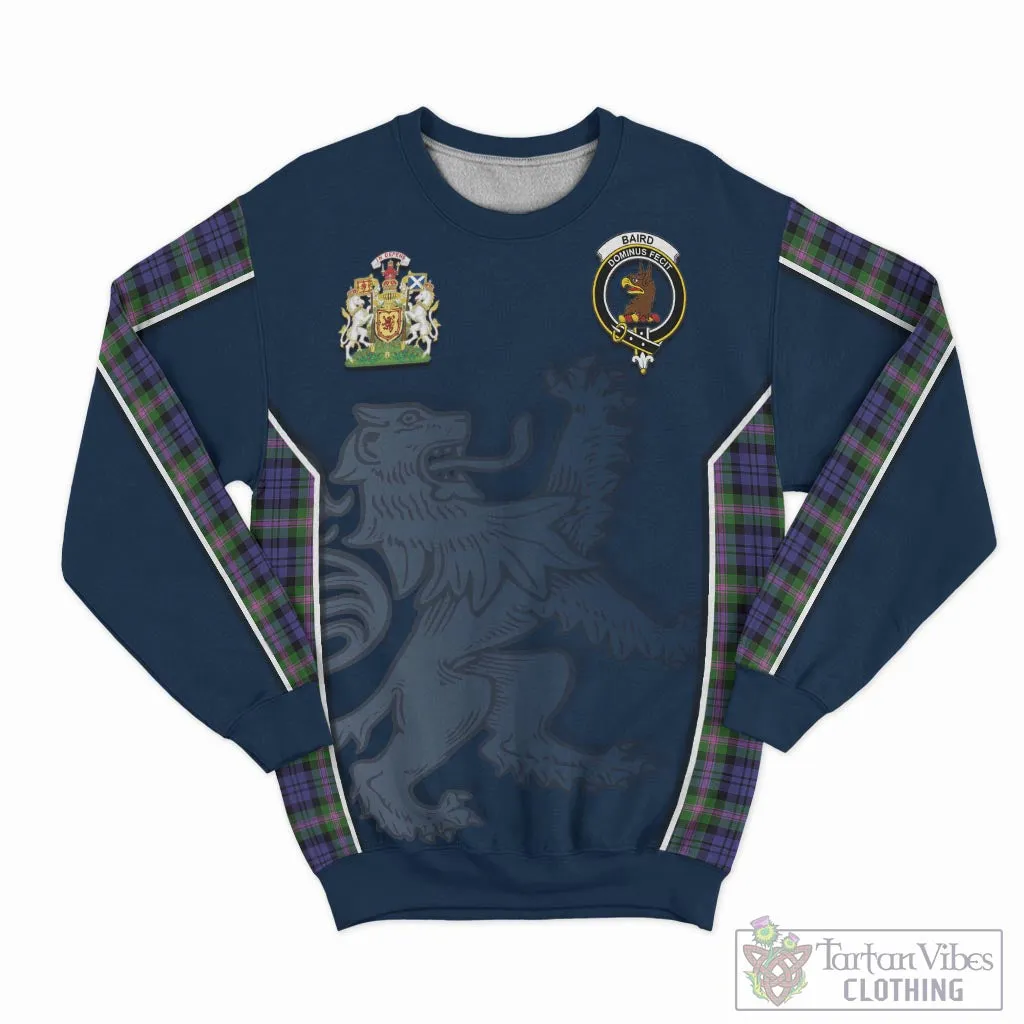 Baird Modern Tartan Sweater with Family Crest and Lion Rampant Vibes Sport Style