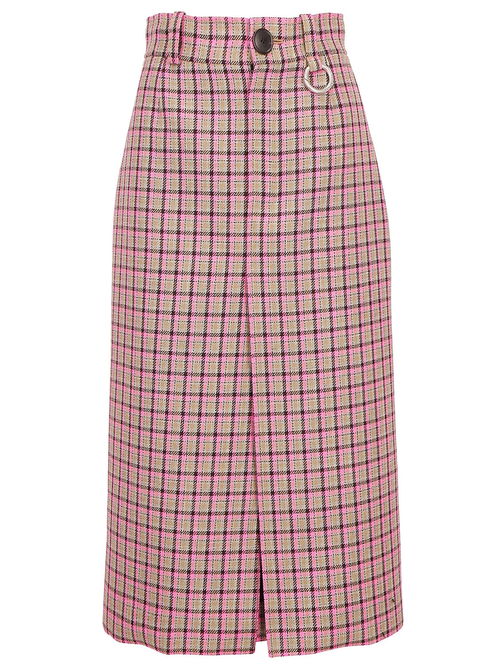 Balenciaga Check Pencil Skirt