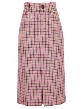 Balenciaga Check Pencil Skirt