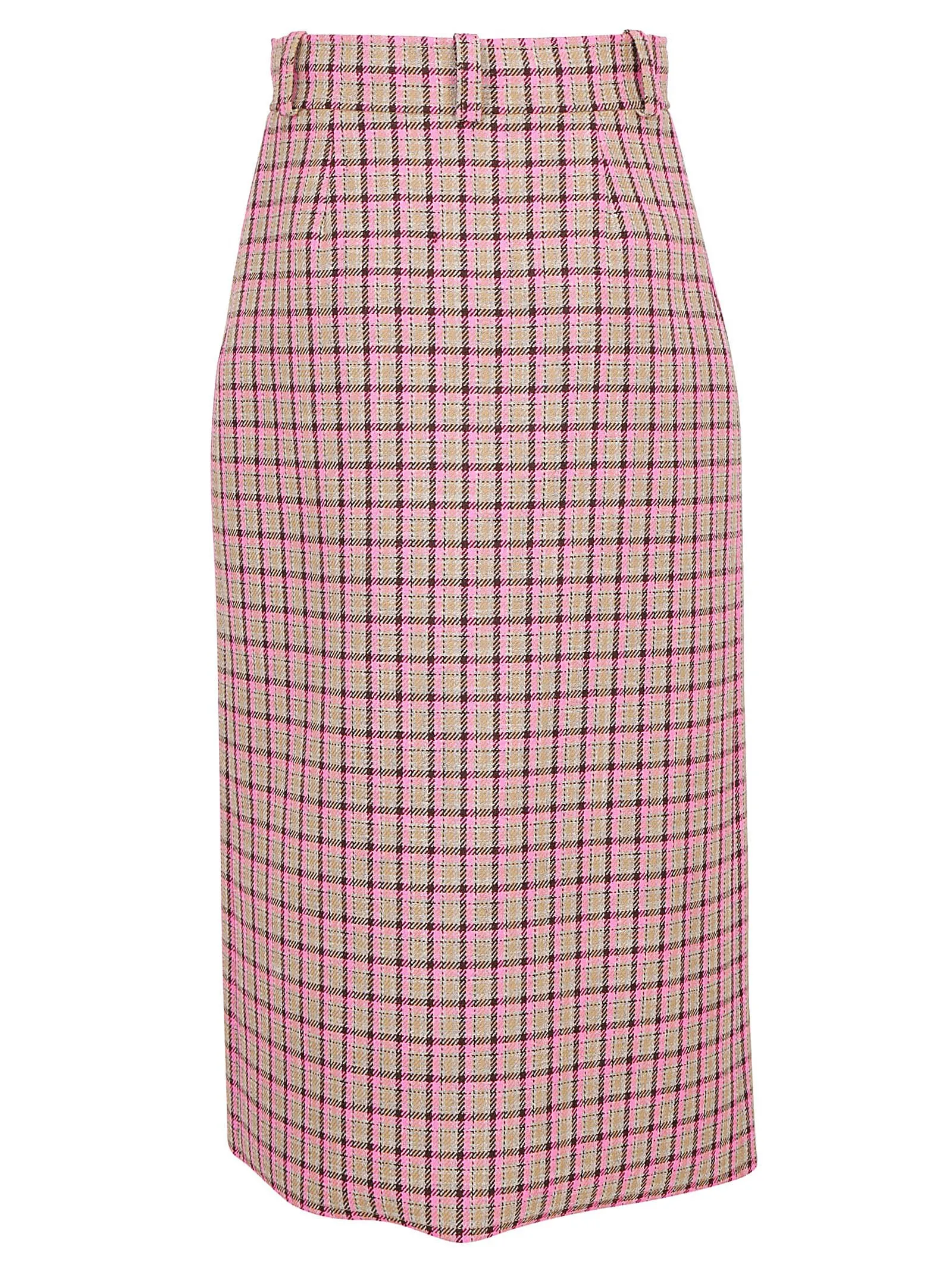 Balenciaga Check Pencil Skirt