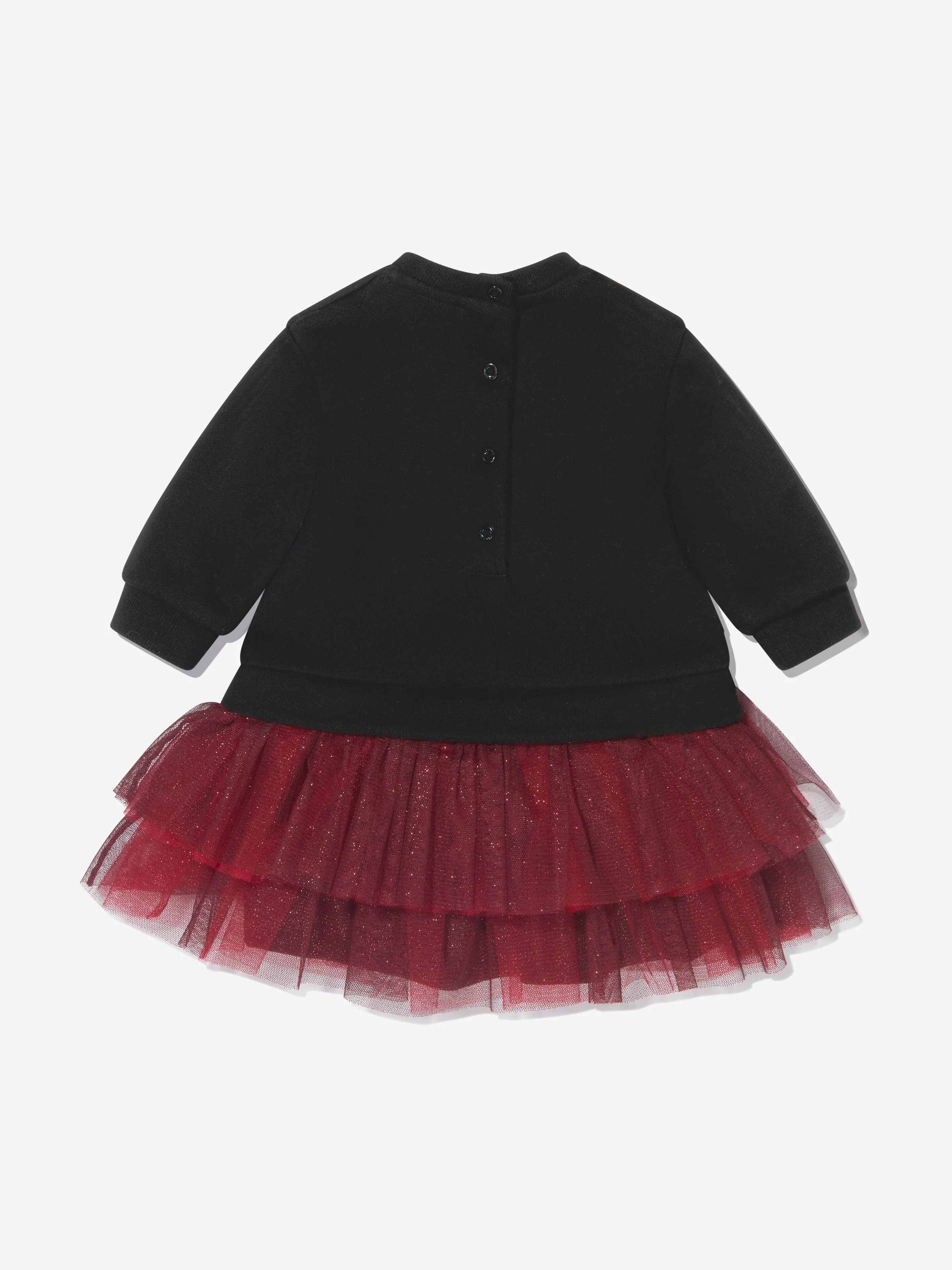 Balmain Baby Girls Tulle Trim Sweater Dress