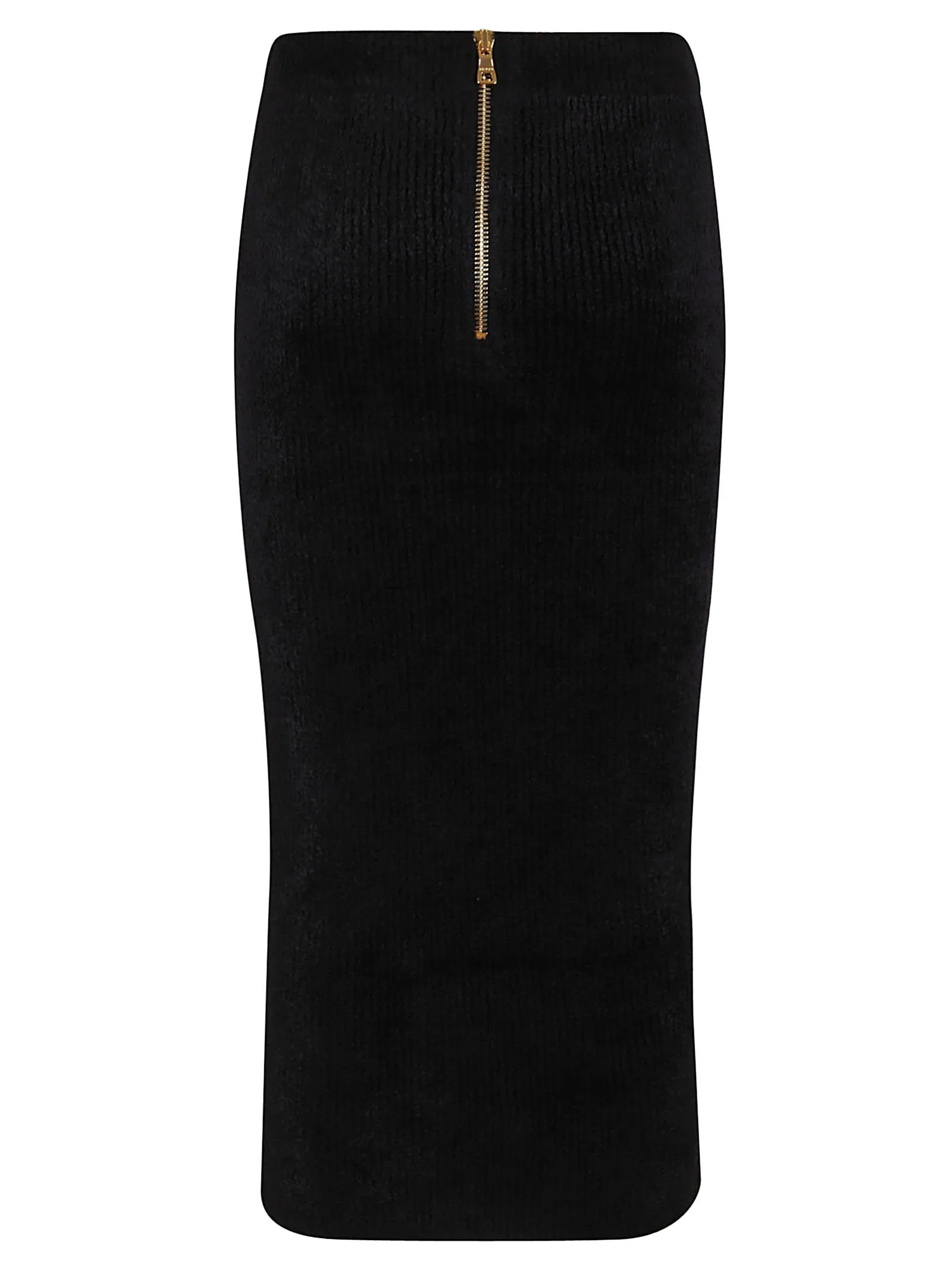 Balmain High Waist Midi Pencil Skirt