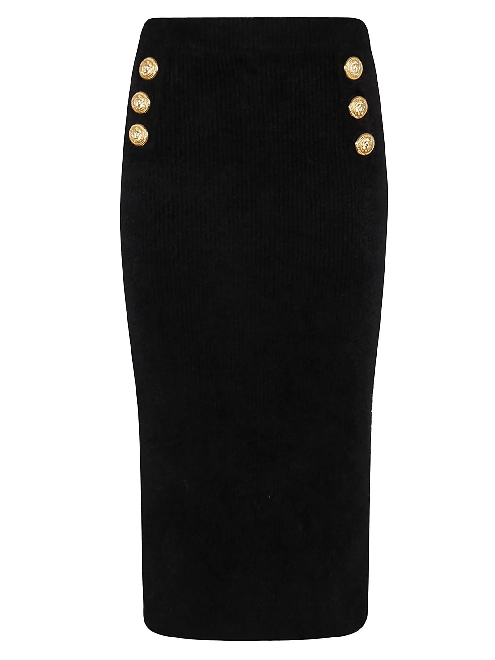 Balmain High Waist Midi Pencil Skirt