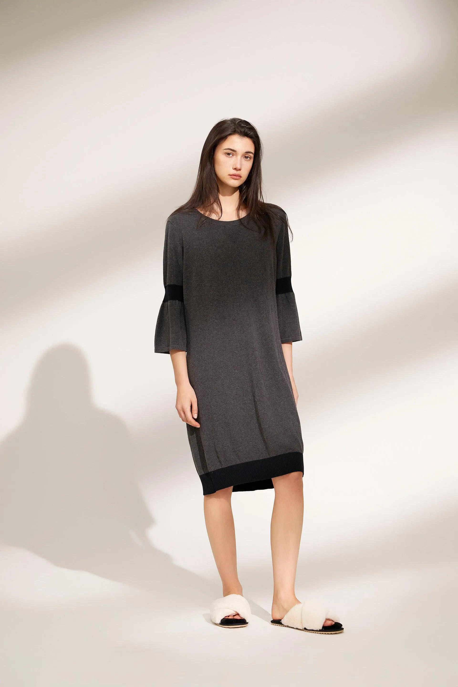 Bamboo Color Block Knitted Dress