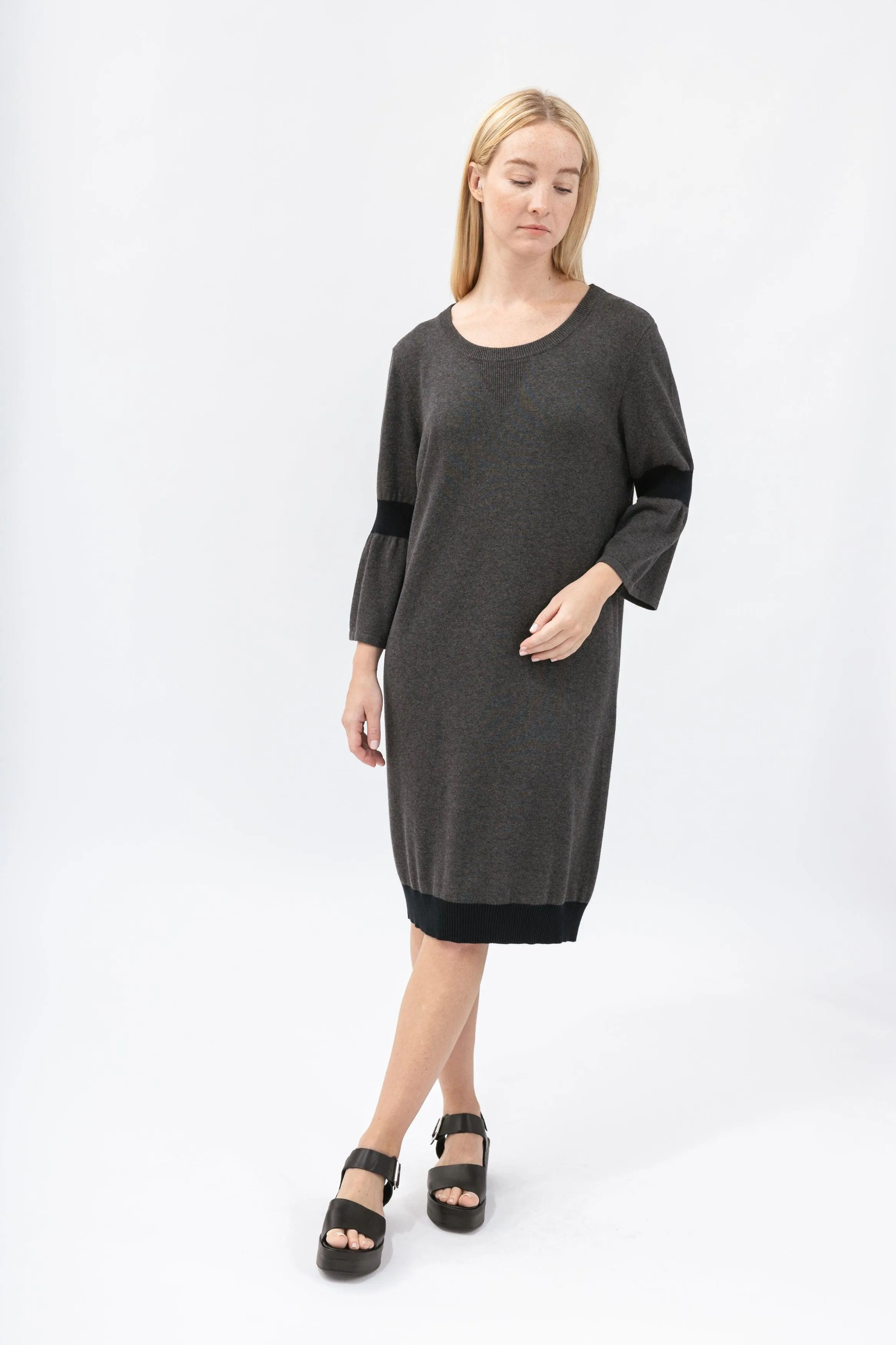 Bamboo Color Block Knitted Dress