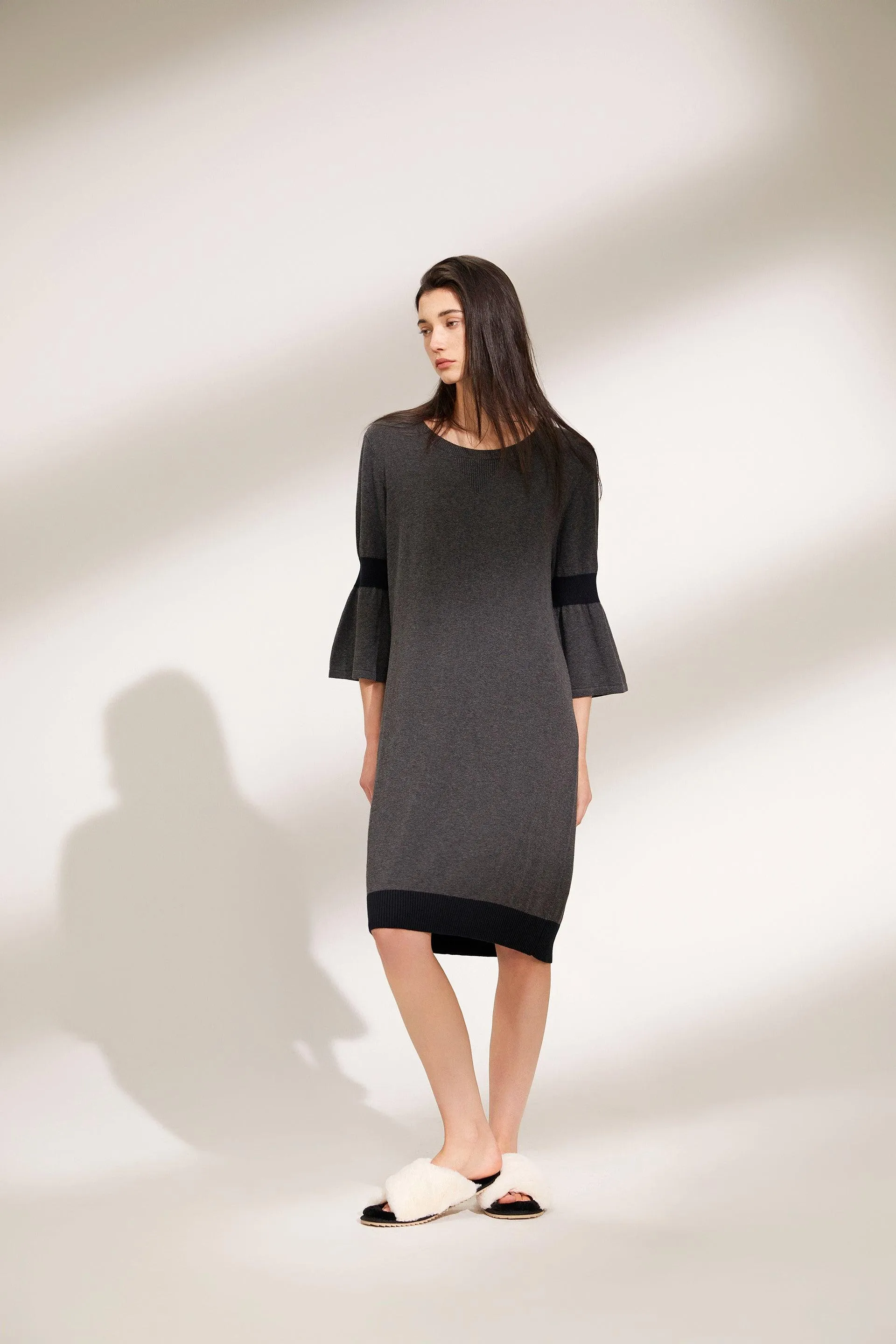 Bamboo Color Block Knitted Dress