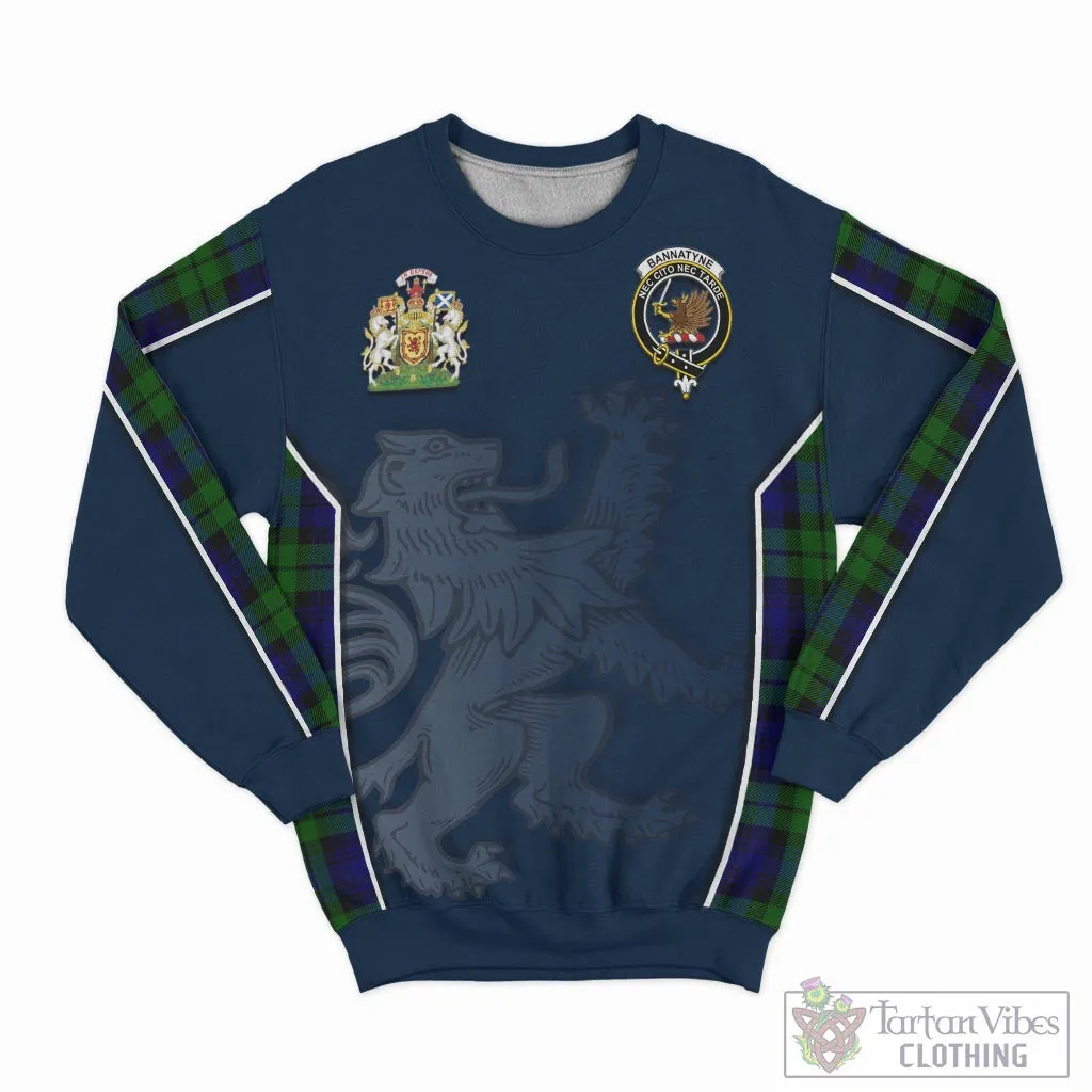 Bannatyne Tartan Sweater with Family Crest and Lion Rampant Vibes Sport Style