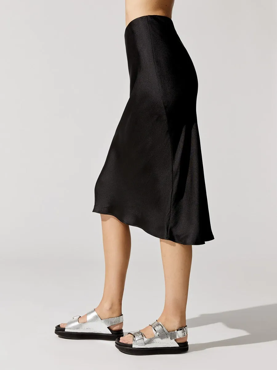 Bar Silk Skirt - Black