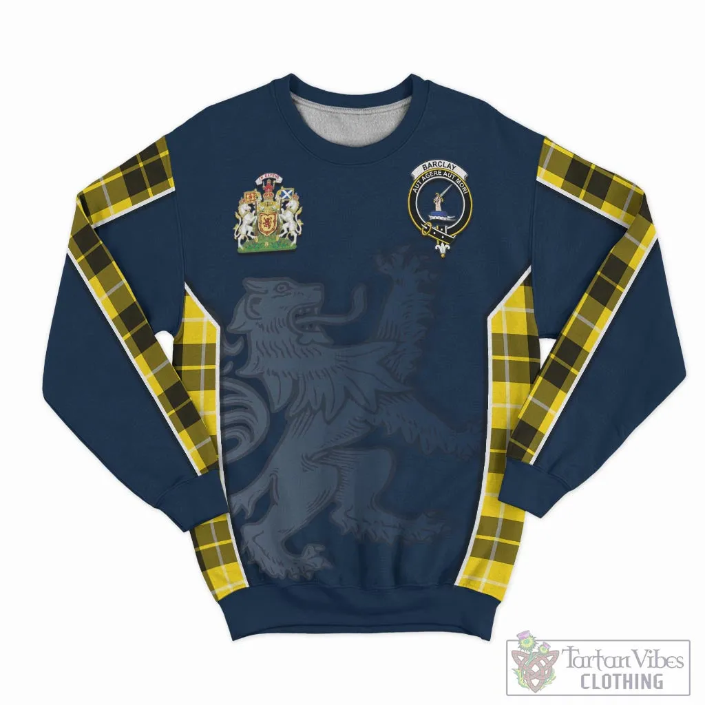 Barclay Dress Modern Tartan Sweater with Family Crest and Lion Rampant Vibes Sport Style