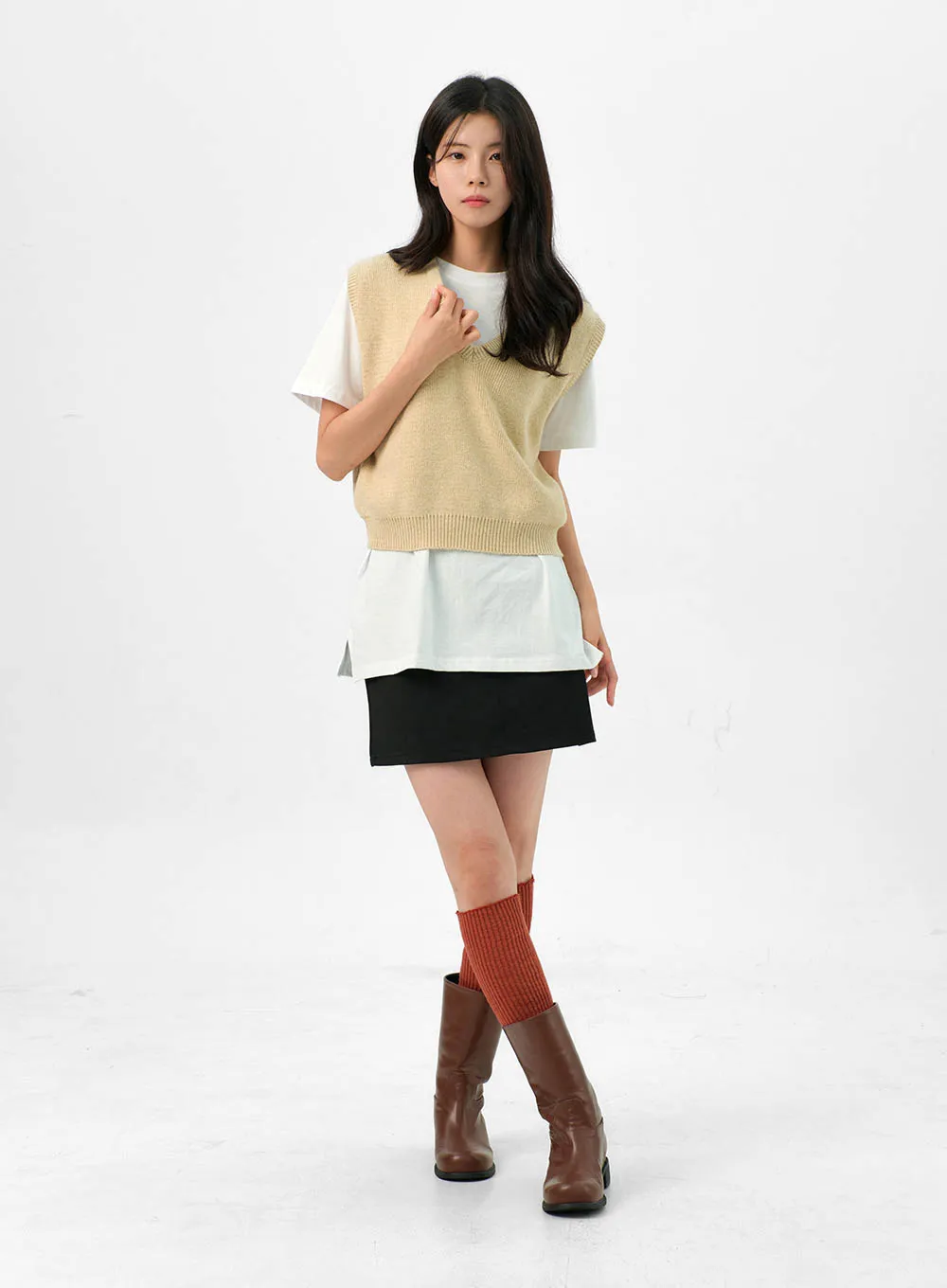 Basic Cotton Mini Skirt OG323