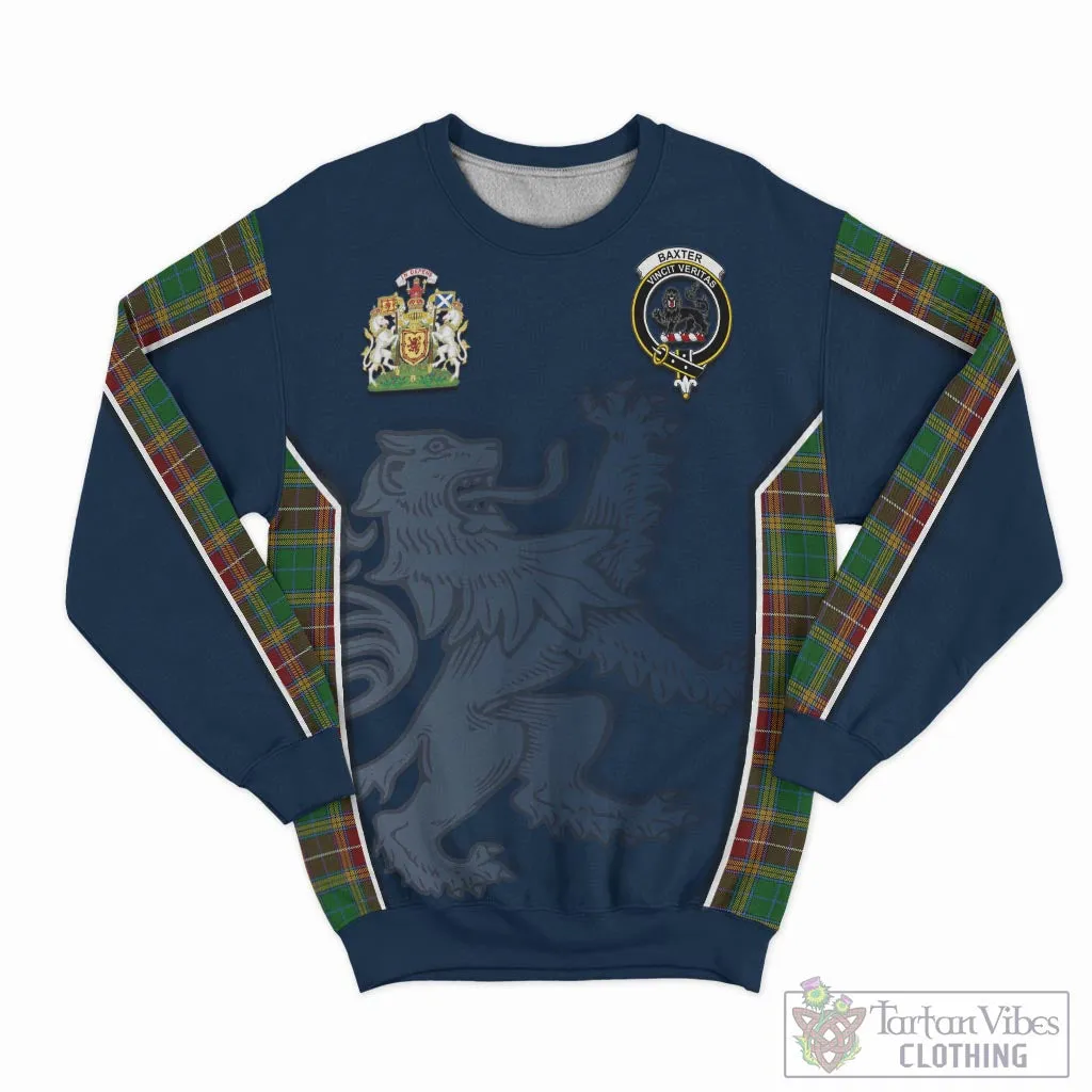 Baxter Tartan Sweater with Family Crest and Lion Rampant Vibes Sport Style