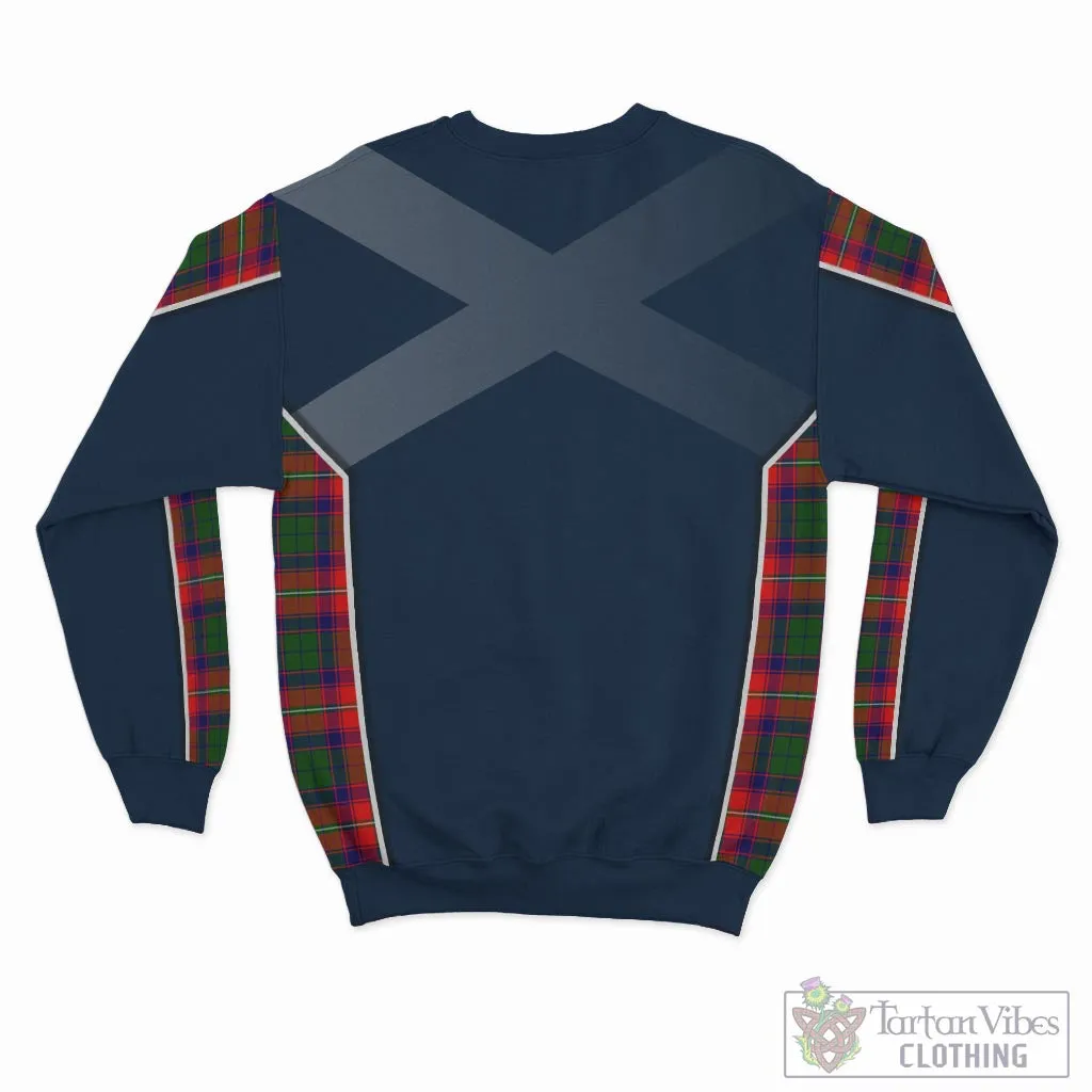 Belshes Tartan Sweater with Family Crest and Lion Rampant Vibes Sport Style