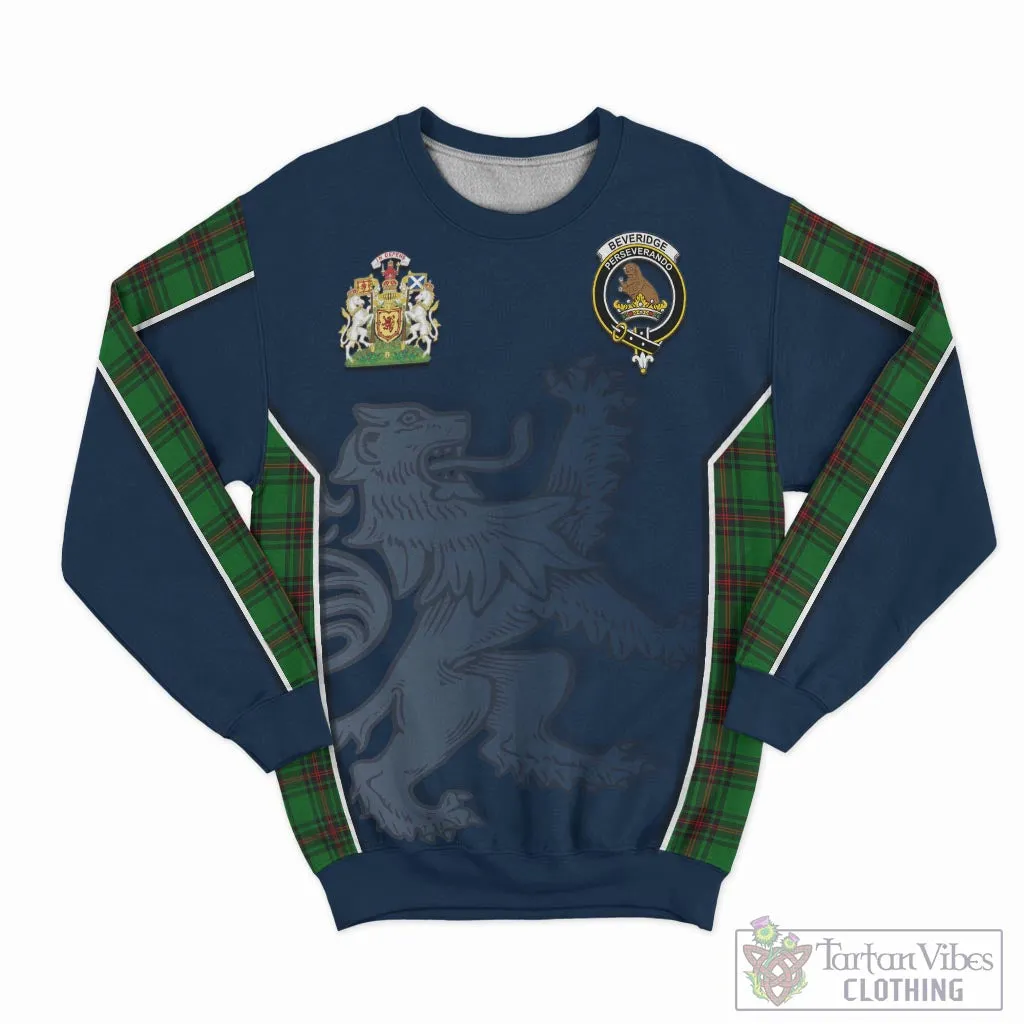 Beveridge Tartan Sweater with Family Crest and Lion Rampant Vibes Sport Style