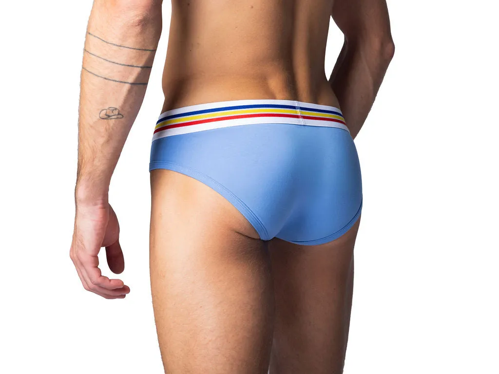 BIKE Stretch Cotton Brief Light Blue