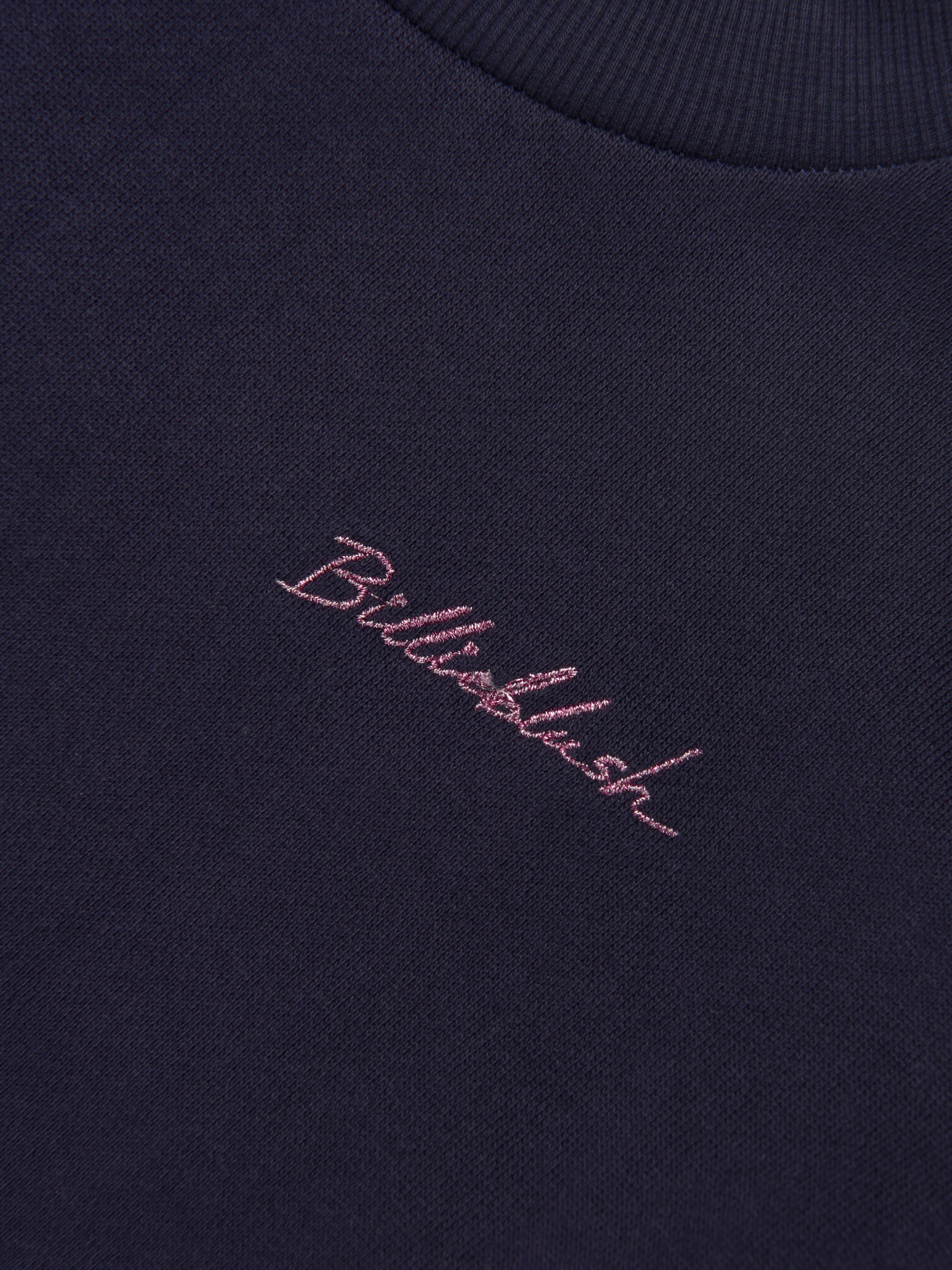 Billieblush Girls Bi-Material Sweater Dress in Navy