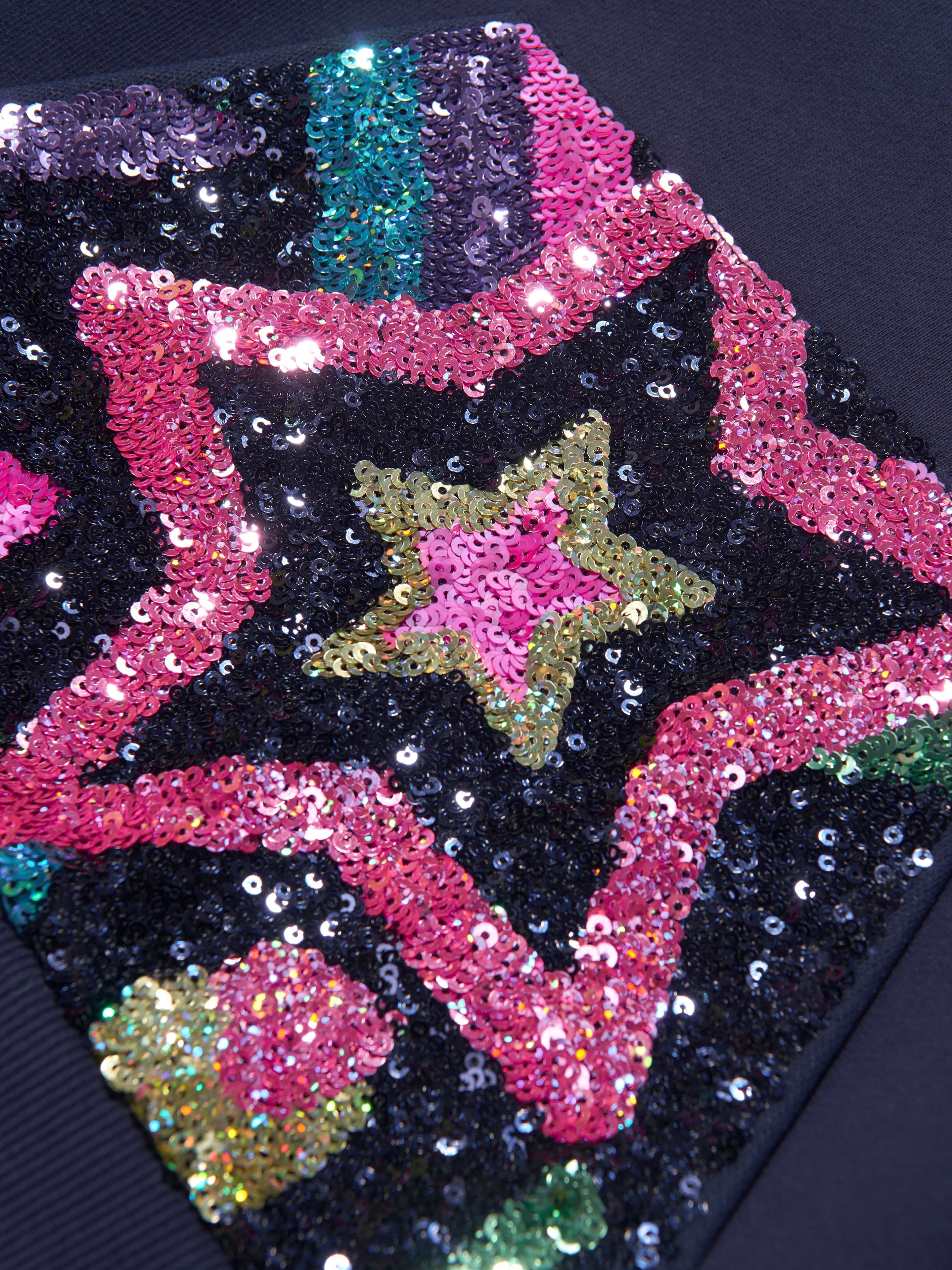 Billieblush Girls Sequin Stars Dress in Navy