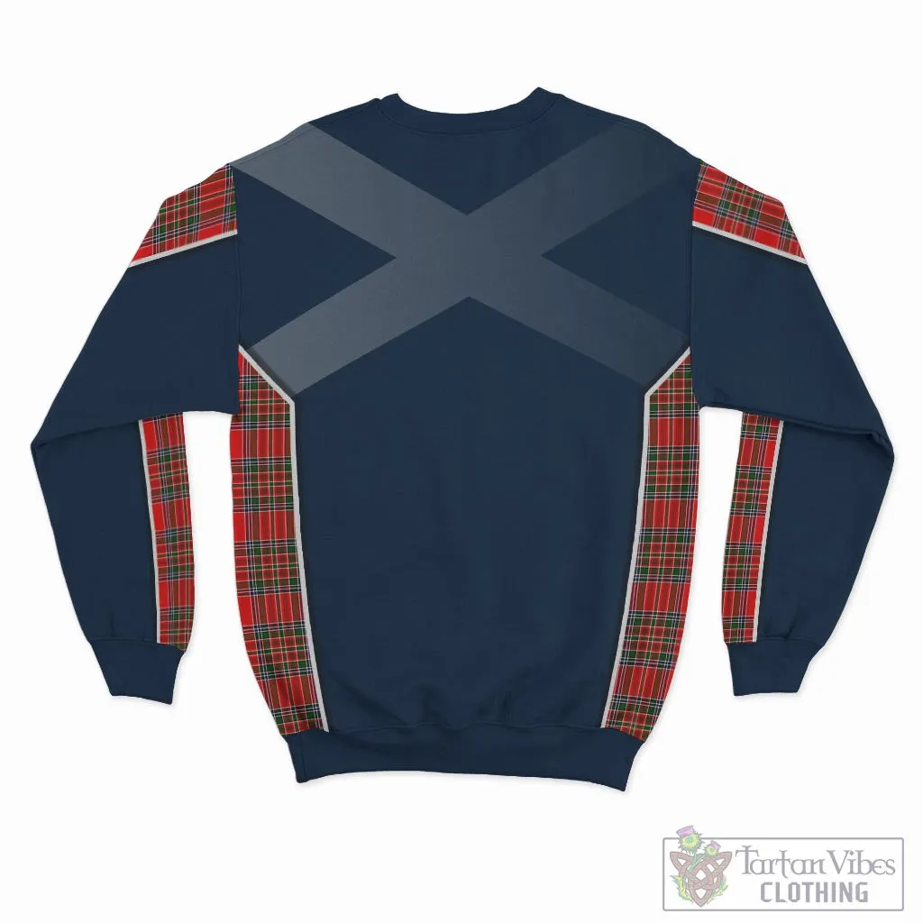 Binning Tartan Sweater with Family Crest and Lion Rampant Vibes Sport Style