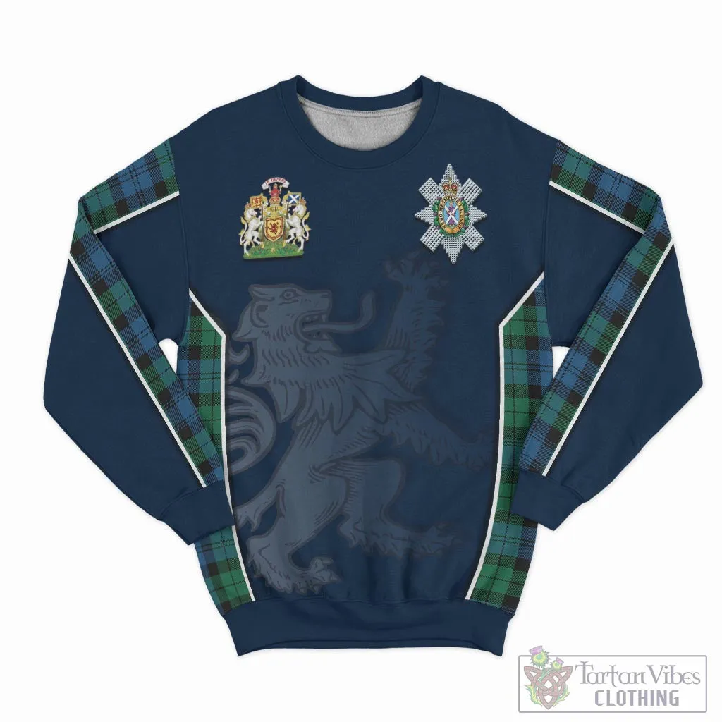 Black Watch Ancient Tartan Sweater with Family Crest and Lion Rampant Vibes Sport Style