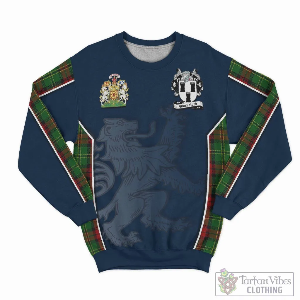 Blackstock Hunting Tartan Sweater with Family Crest and Lion Rampant Vibes Sport Style