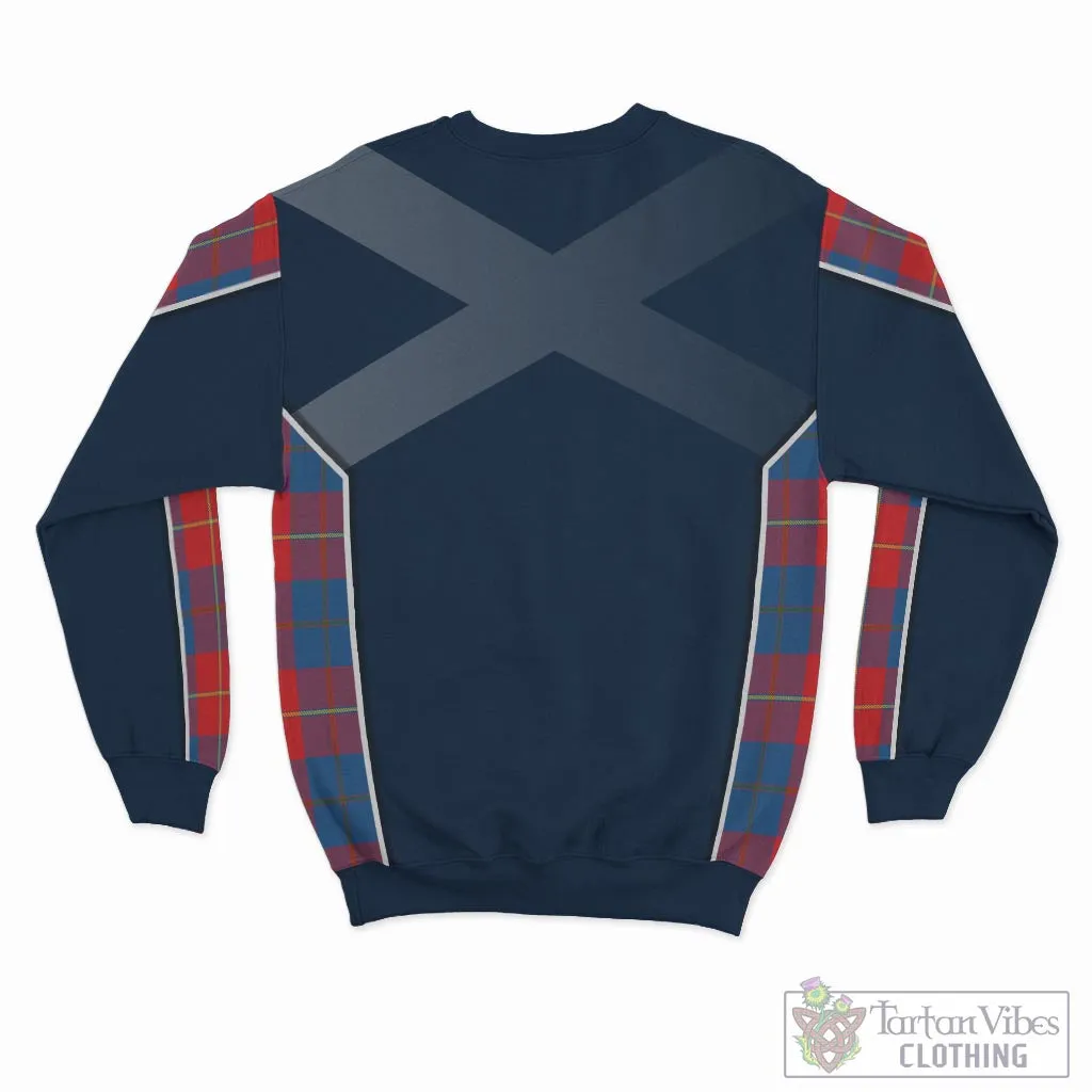 Blane Tartan Sweater with Family Crest and Lion Rampant Vibes Sport Style