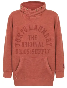 Boys K-Nassau Bay Pullover Hoodie in Red Mahogany - Tokyo Laundry Kids