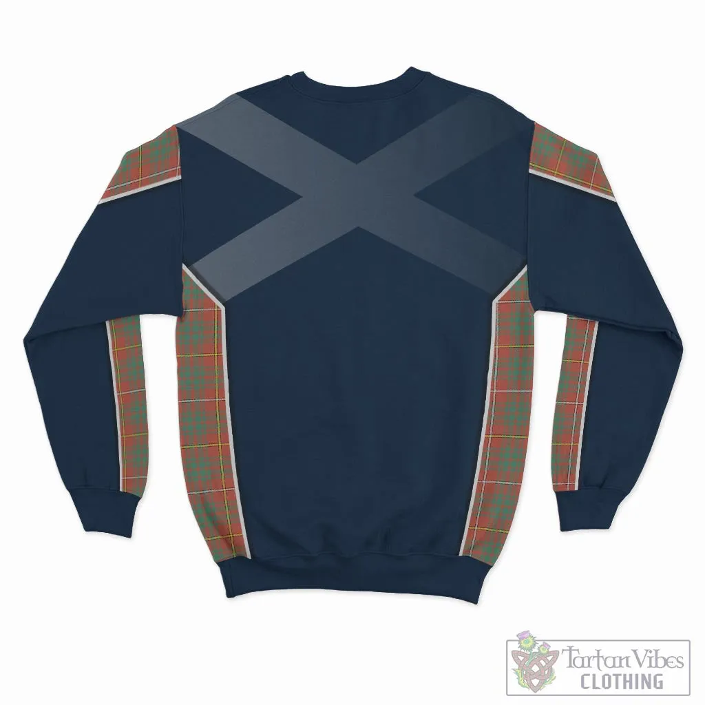 Bruce Ancient Tartan Sweater with Family Crest and Lion Rampant Vibes Sport Style