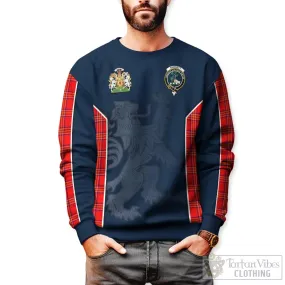 Burnett Modern Tartan Sweater with Family Crest and Lion Rampant Vibes Sport Style