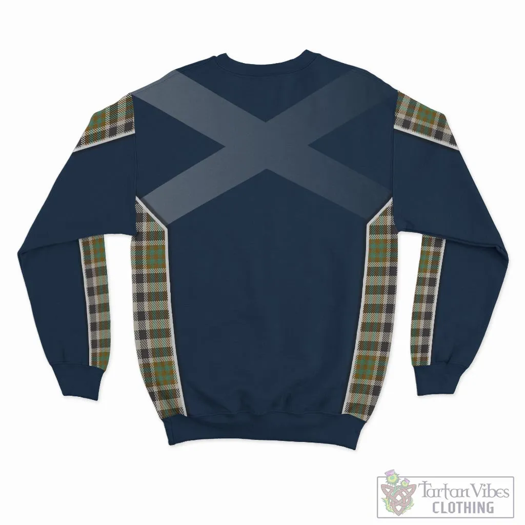 Burns Check Tartan Sweater with Family Crest and Lion Rampant Vibes Sport Style